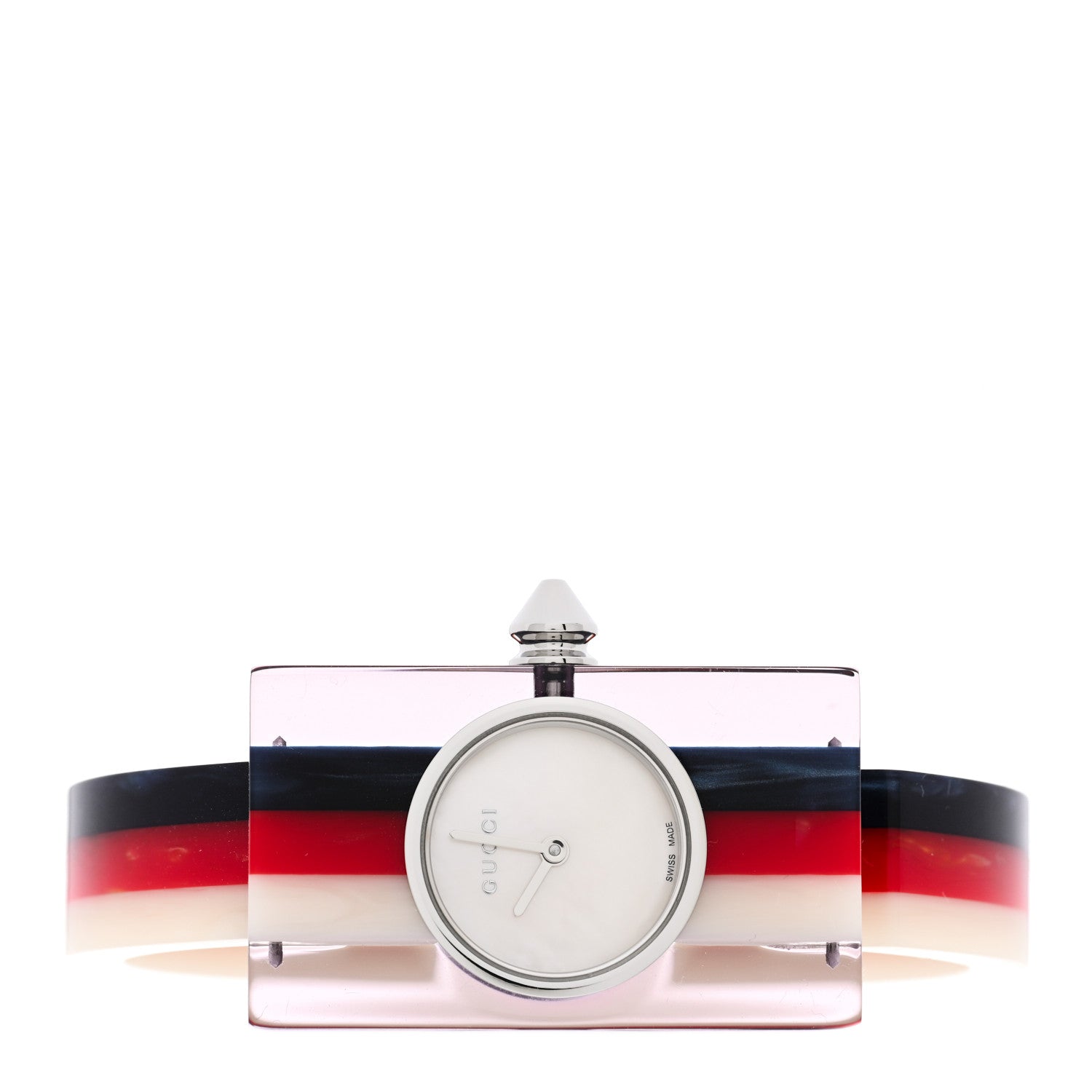 Gucci Stainless Steel Plexiglass Mother of Pearl 24mm Quartz Watch 2 of 5