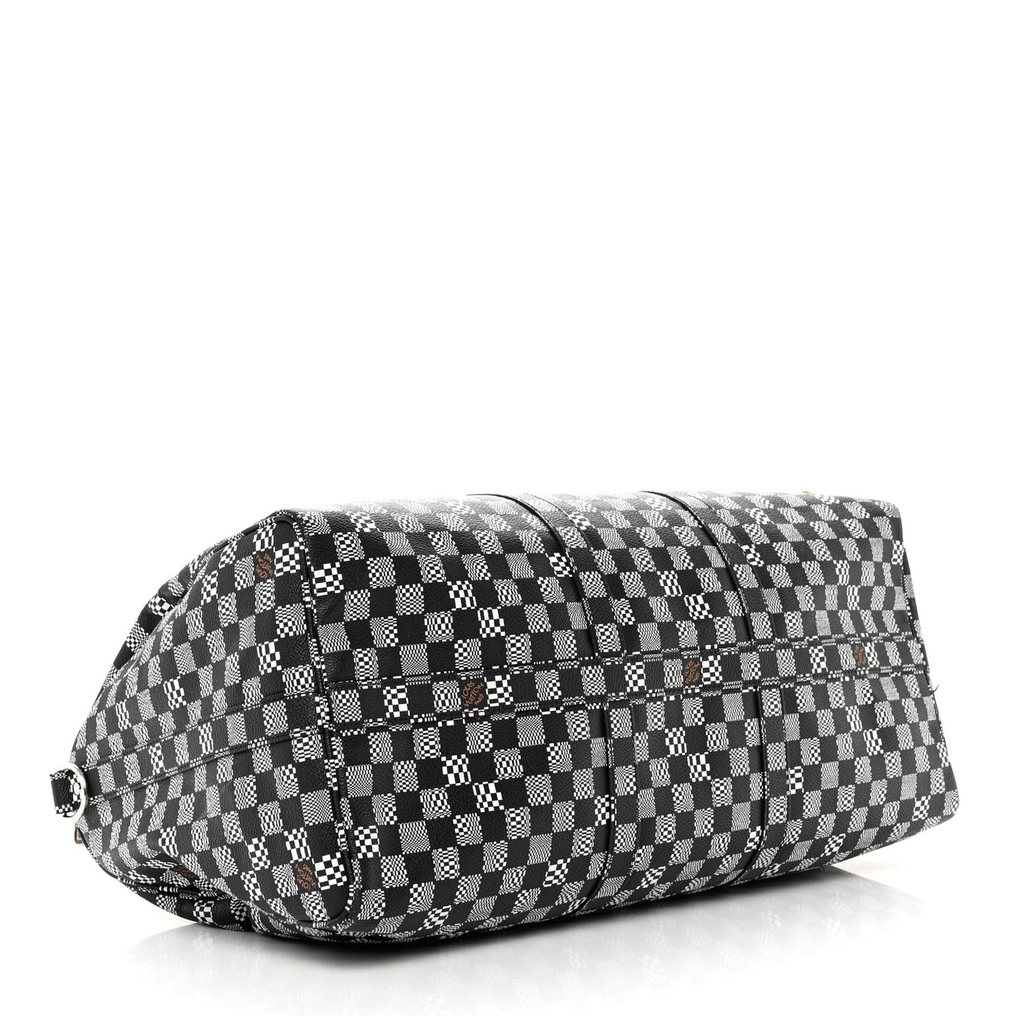 Damier Distorted Keepall Bandouliere 50 Black White
