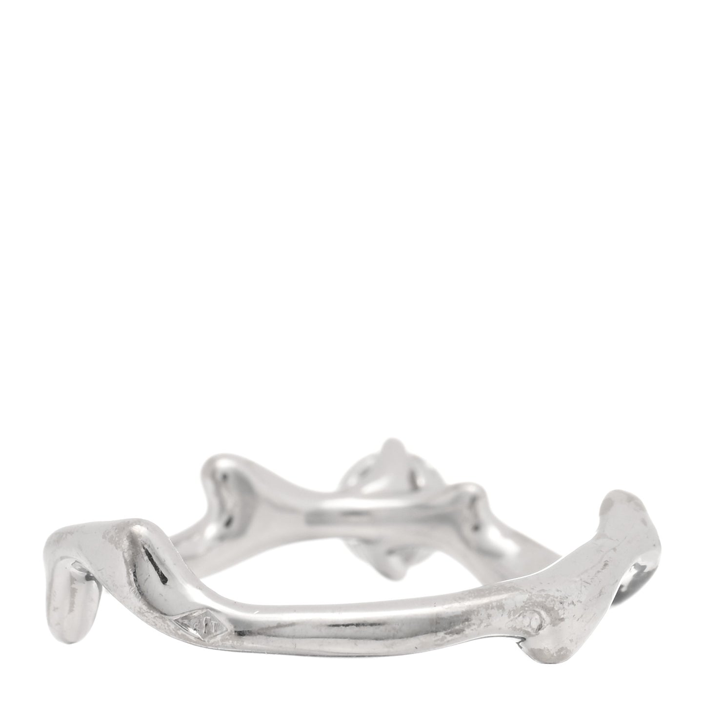 18K White Gold Diamond .30ct Bois de Rose Solitaire Engagement Ring 51 5.75