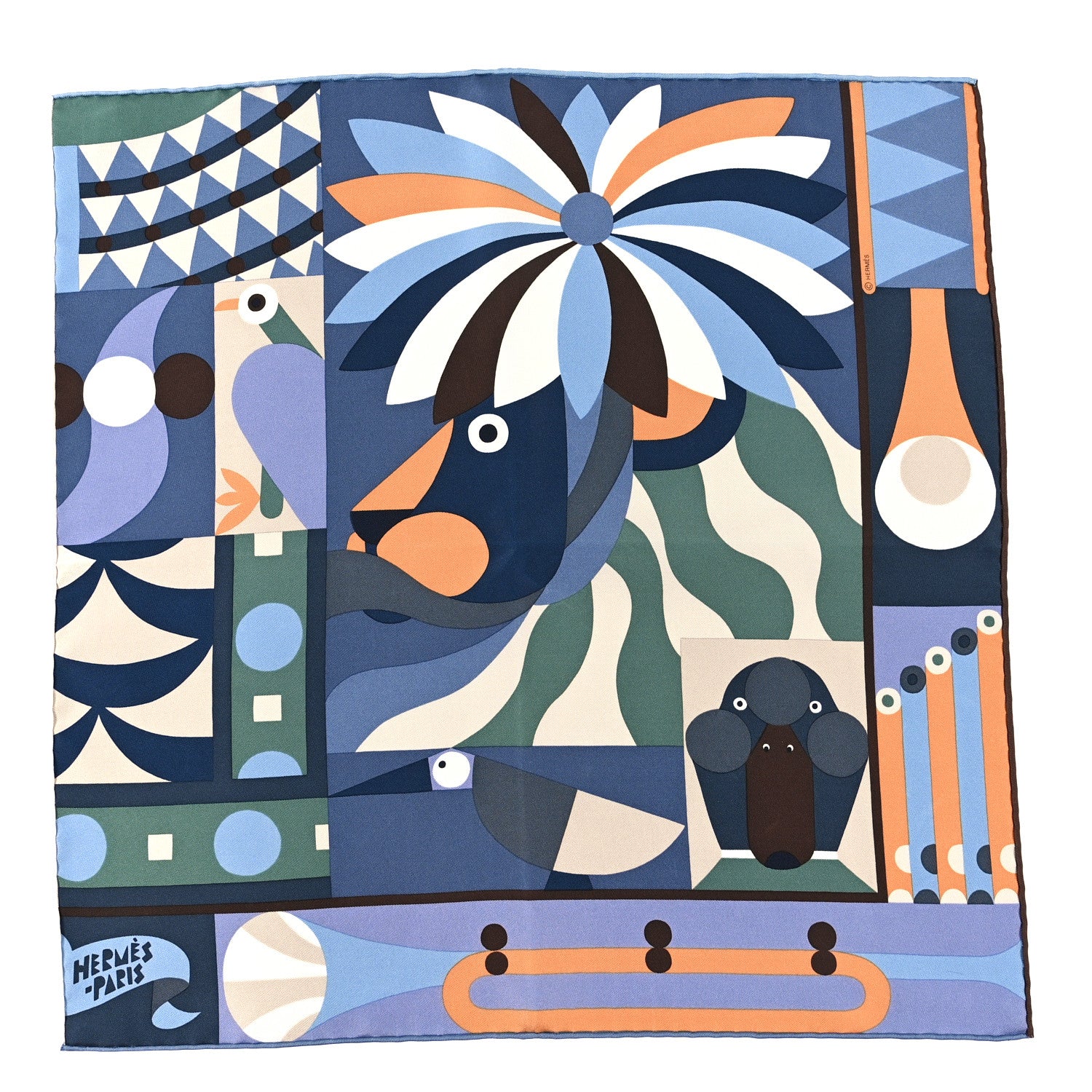 Foulard HERMÈS Gavroche - Soie Multicolore - Occasion élégant