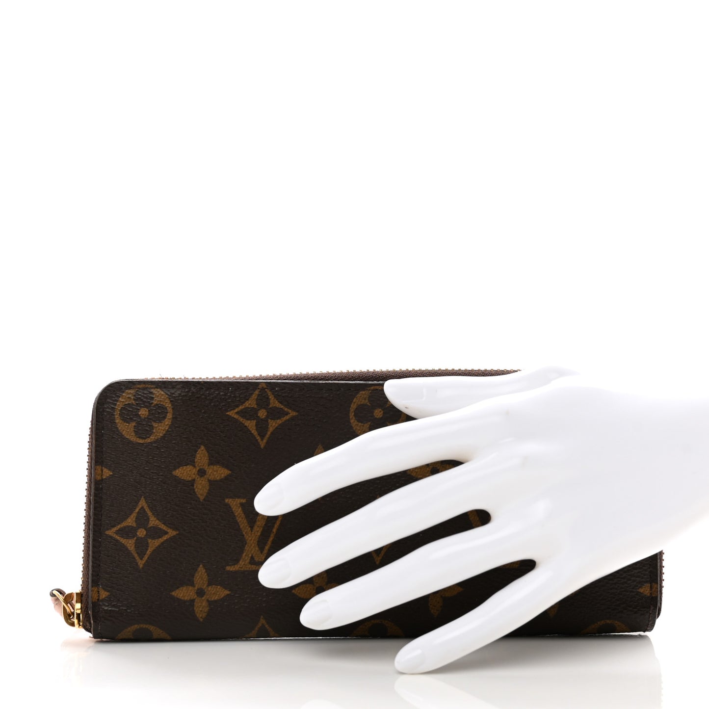 Monogram Clemence Wallet Rose Ballerine