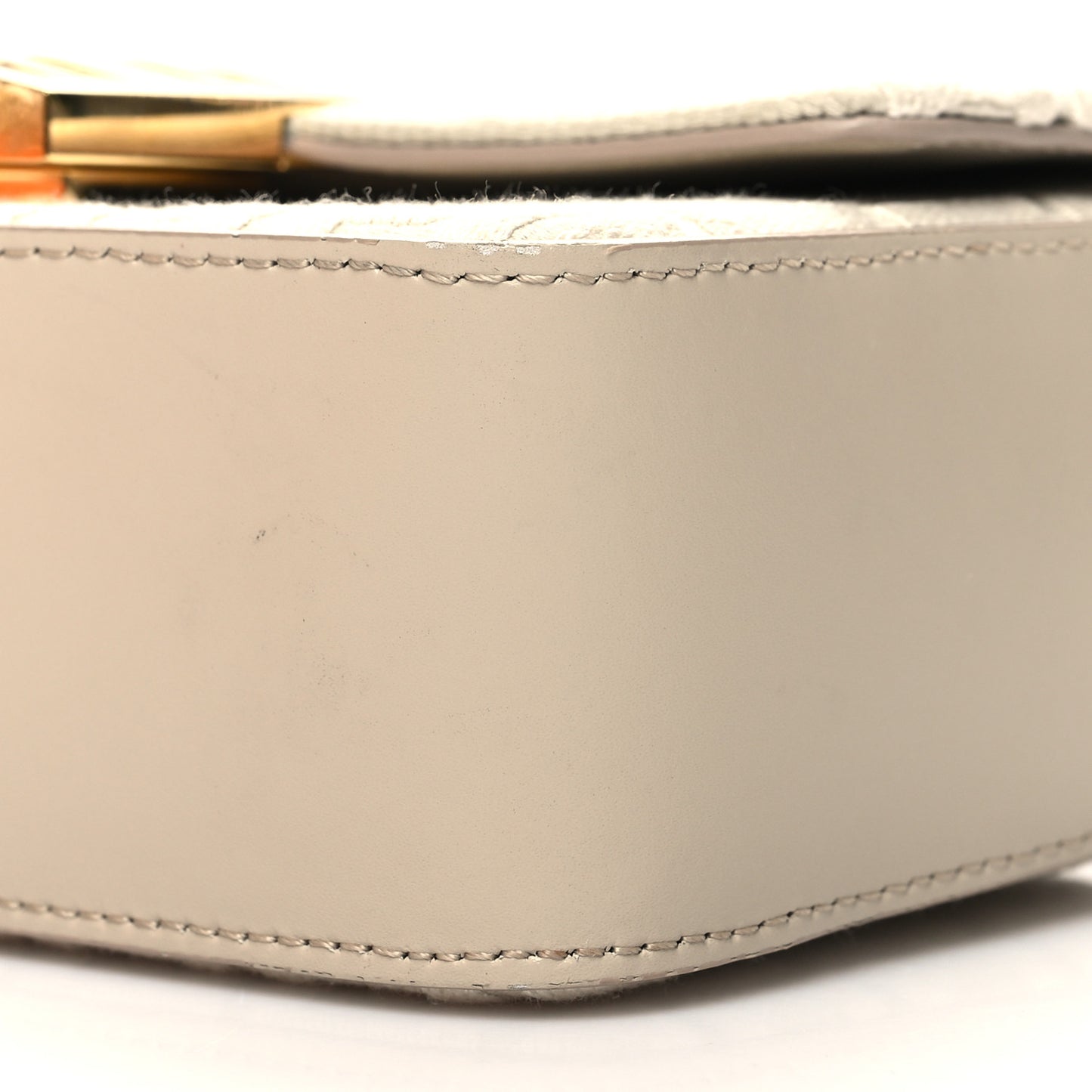 Canvas Embroidered Small 4G Woven Chain Crossbody Beige