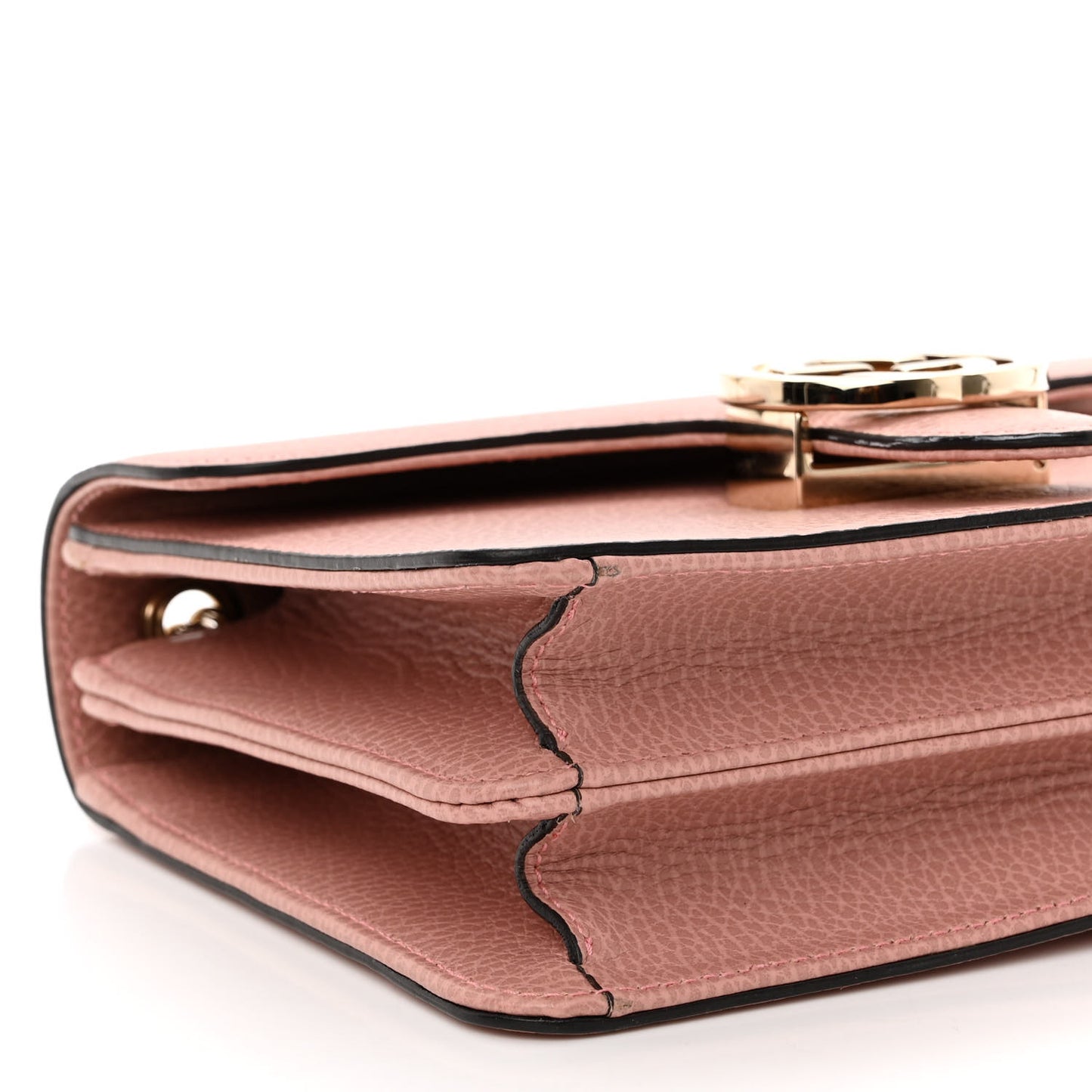 Dollar Calfskin Small Interlocking G Shoulder Bag Soft Pink