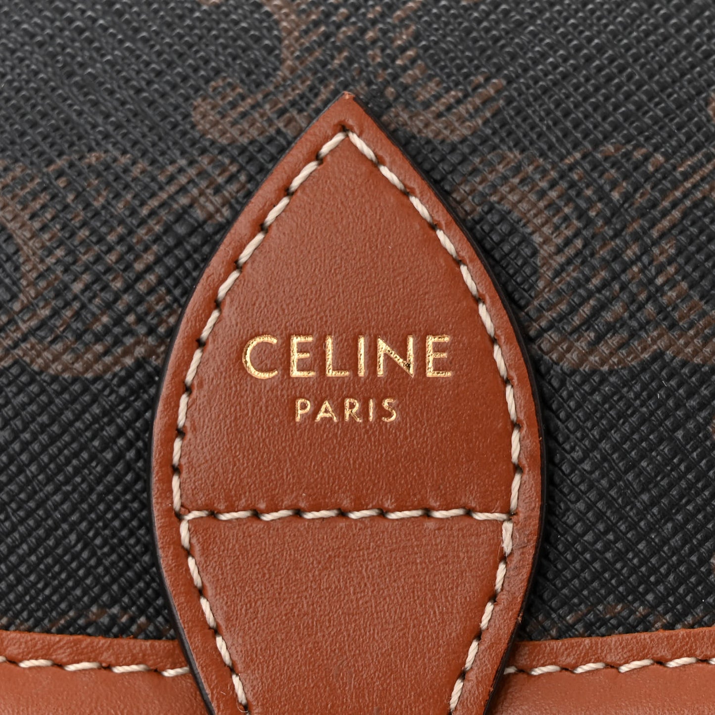 Triomphe Canvas Medium Folco Bag Tan