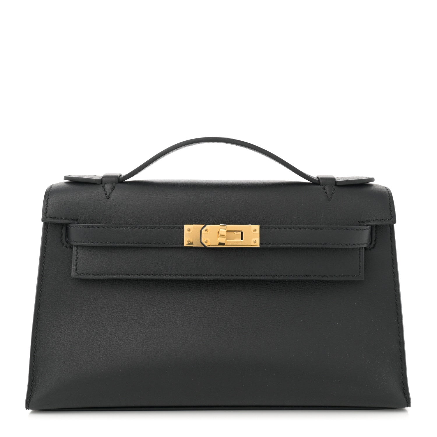 Hermes Swift Kelly Pochette Clutch Black 1 of 11