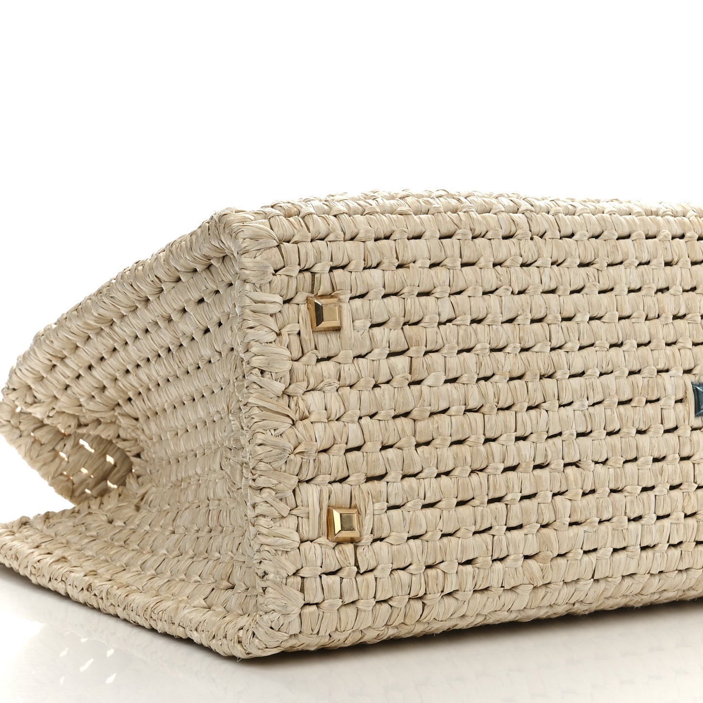 Raffia XL Studio Box Tote Natural