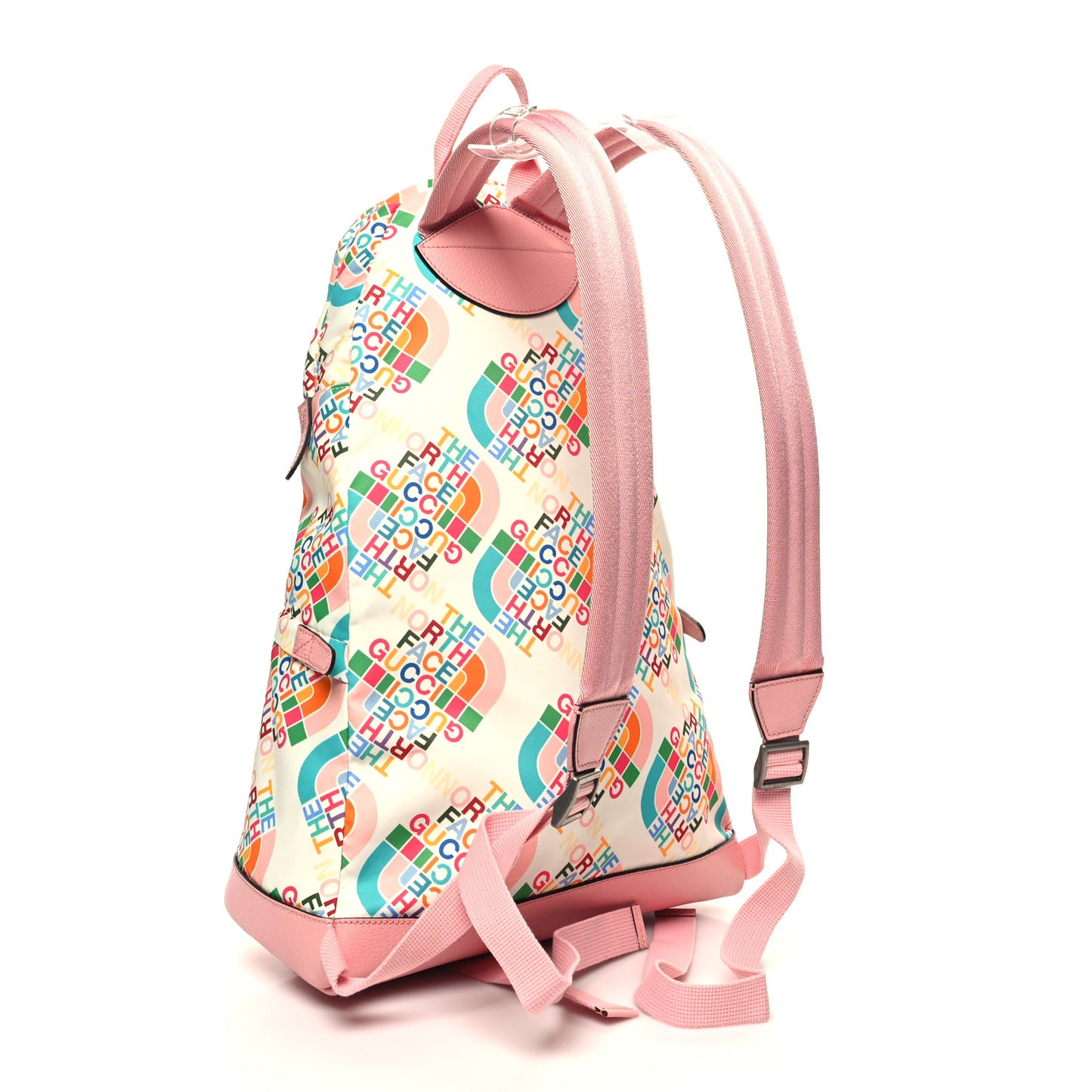X THE NORTH FACE Econyl Nylon Medium Backpack Ivory Turquoise Wild Rose
