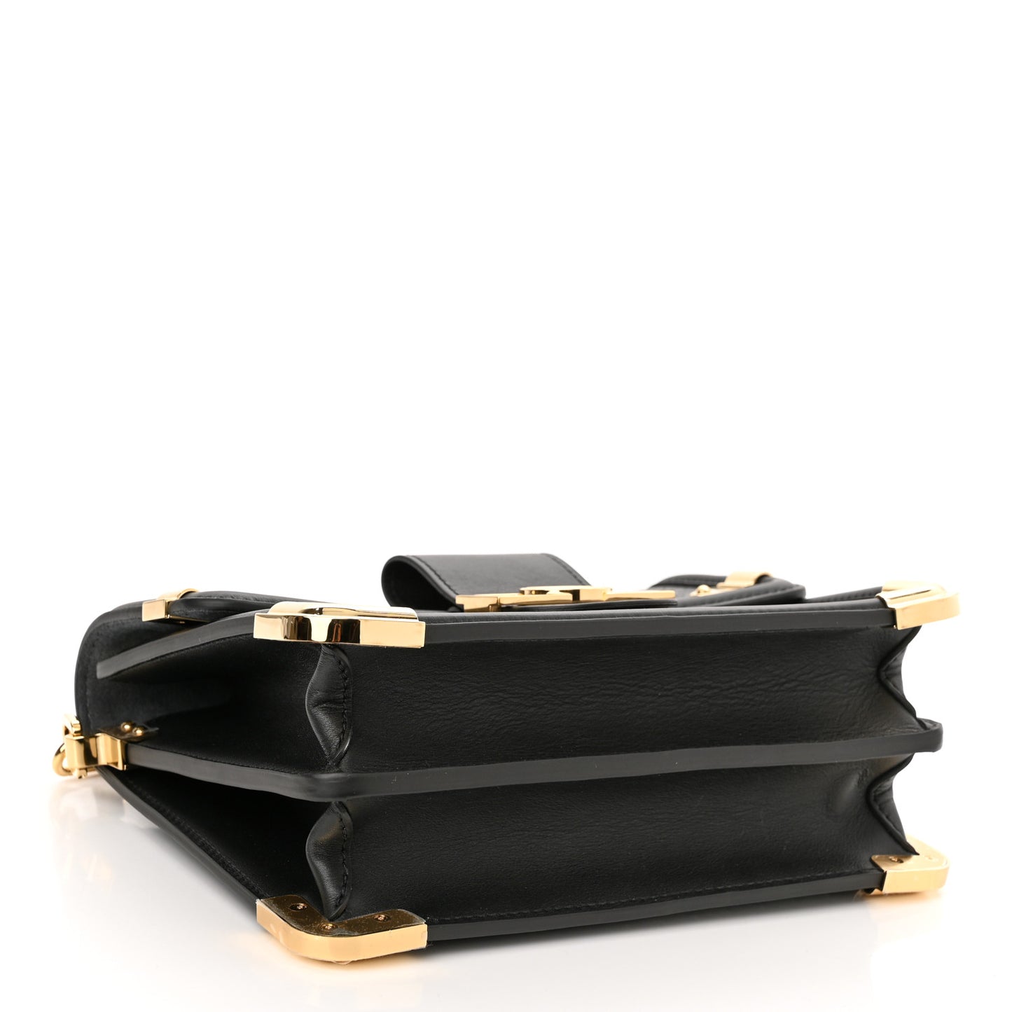 Calfskin Nanogram Embossed Dauphine MM Black