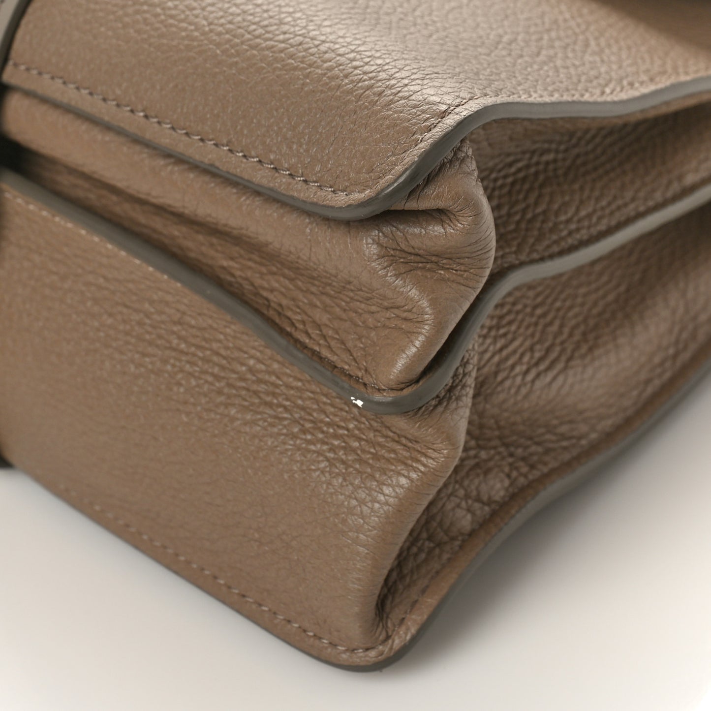 Shiny Grained Calfskin Small Aby Day Shoulder Bag Motty Grey