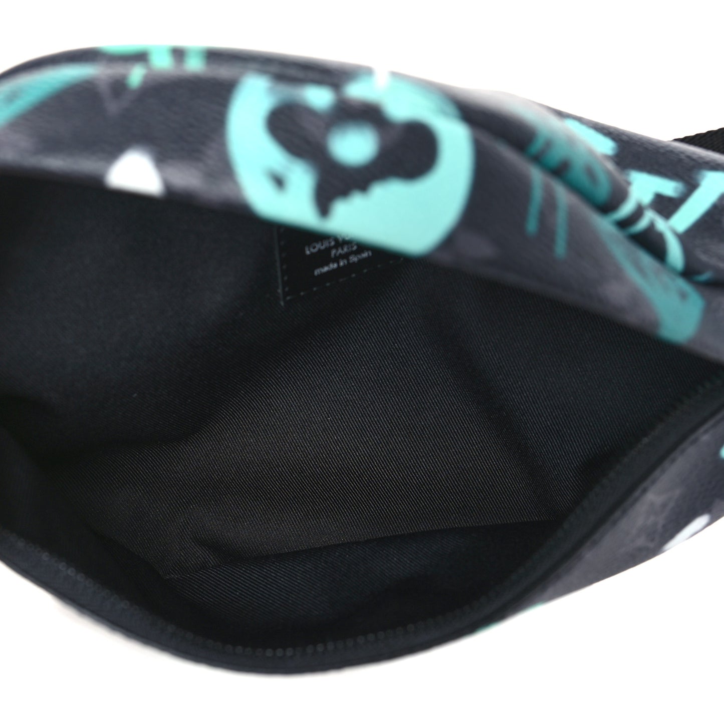 Monogram Eclipse LV Graffiti Discovery Bumbag Green Lights