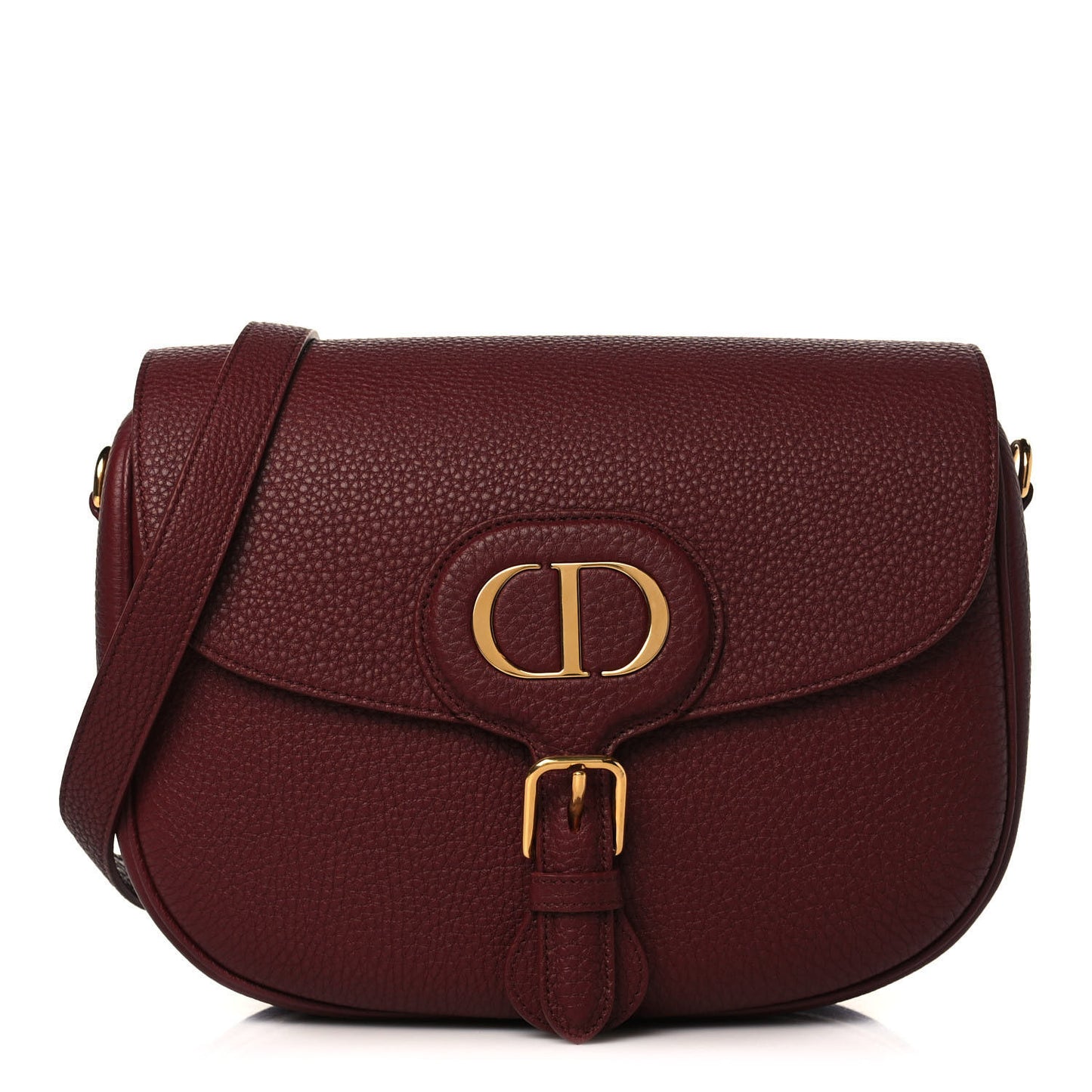 Grained Calfskin Large Bobby Flap Red Bricks