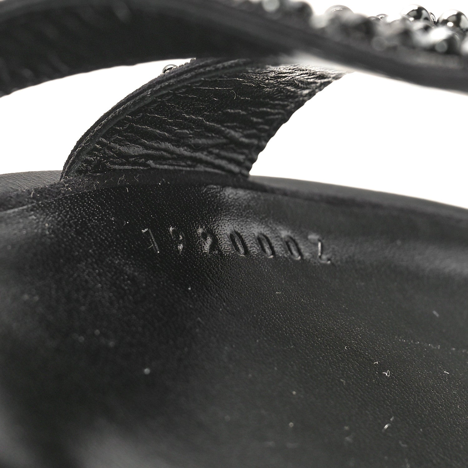 Hermes Suede Beaded Oran Sandals 37 Black 8 of 9