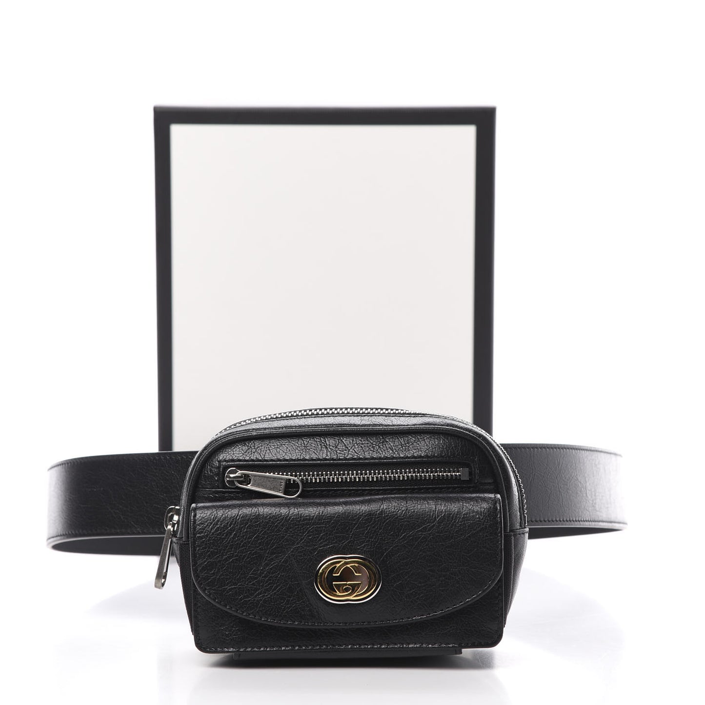 Fluffy Calfskin Mini Morpheus Belt Bag 90 36 Black