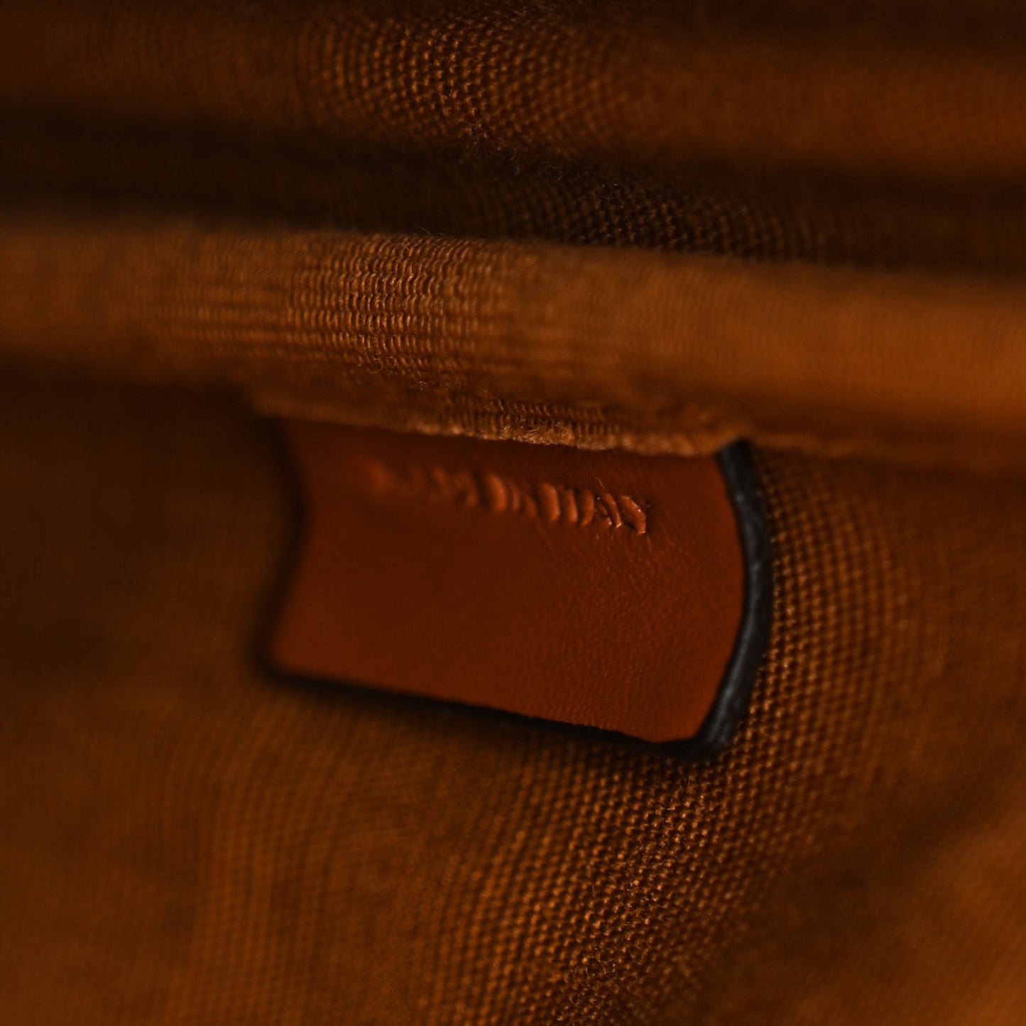 Triomphe Canvas Calfskin Mini Folco Backpack Tan