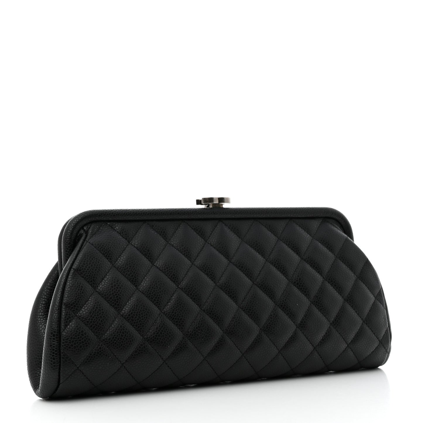 Caviar Quilted Timeless Clutch Black