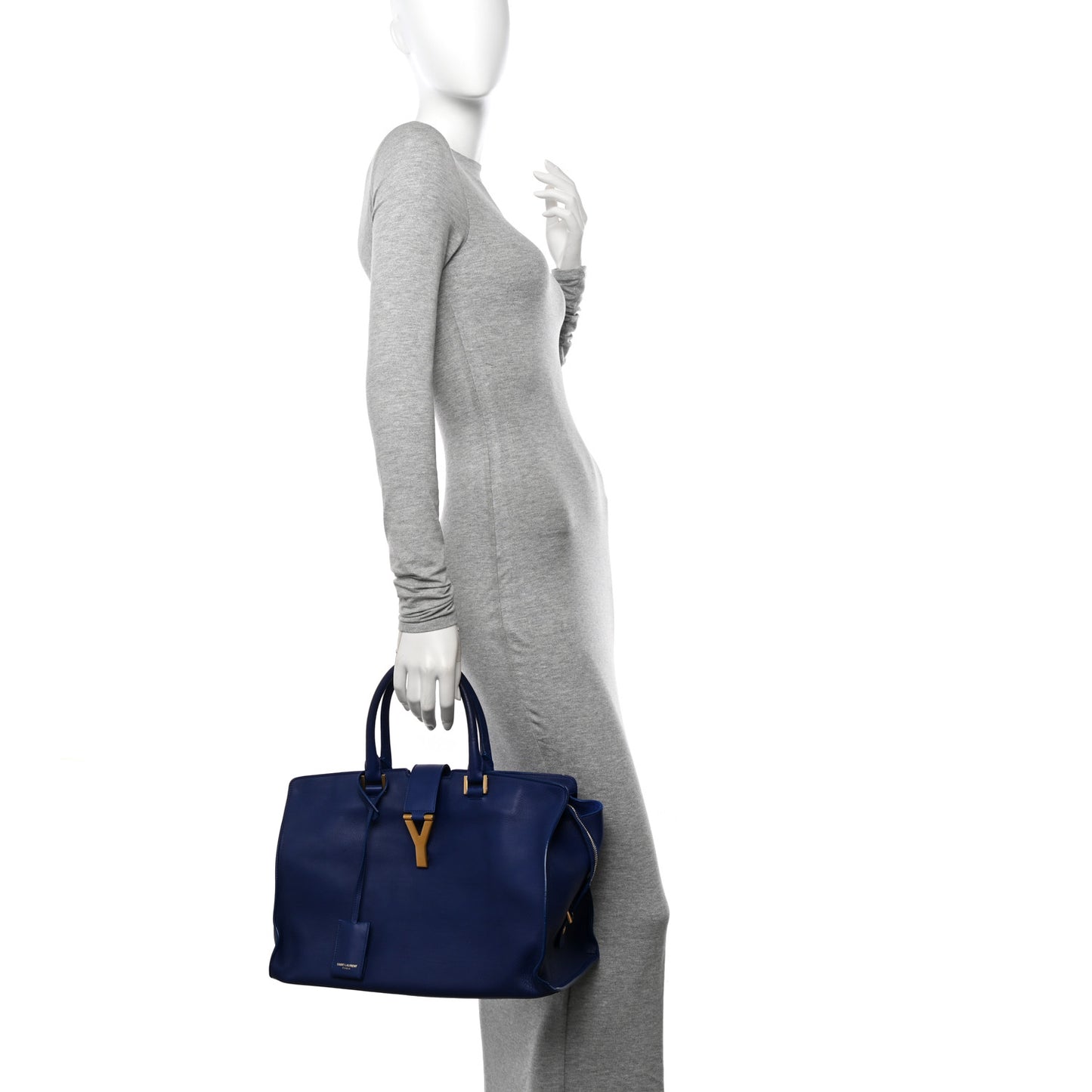 Calfskin Small Classic Y Cabas Navy