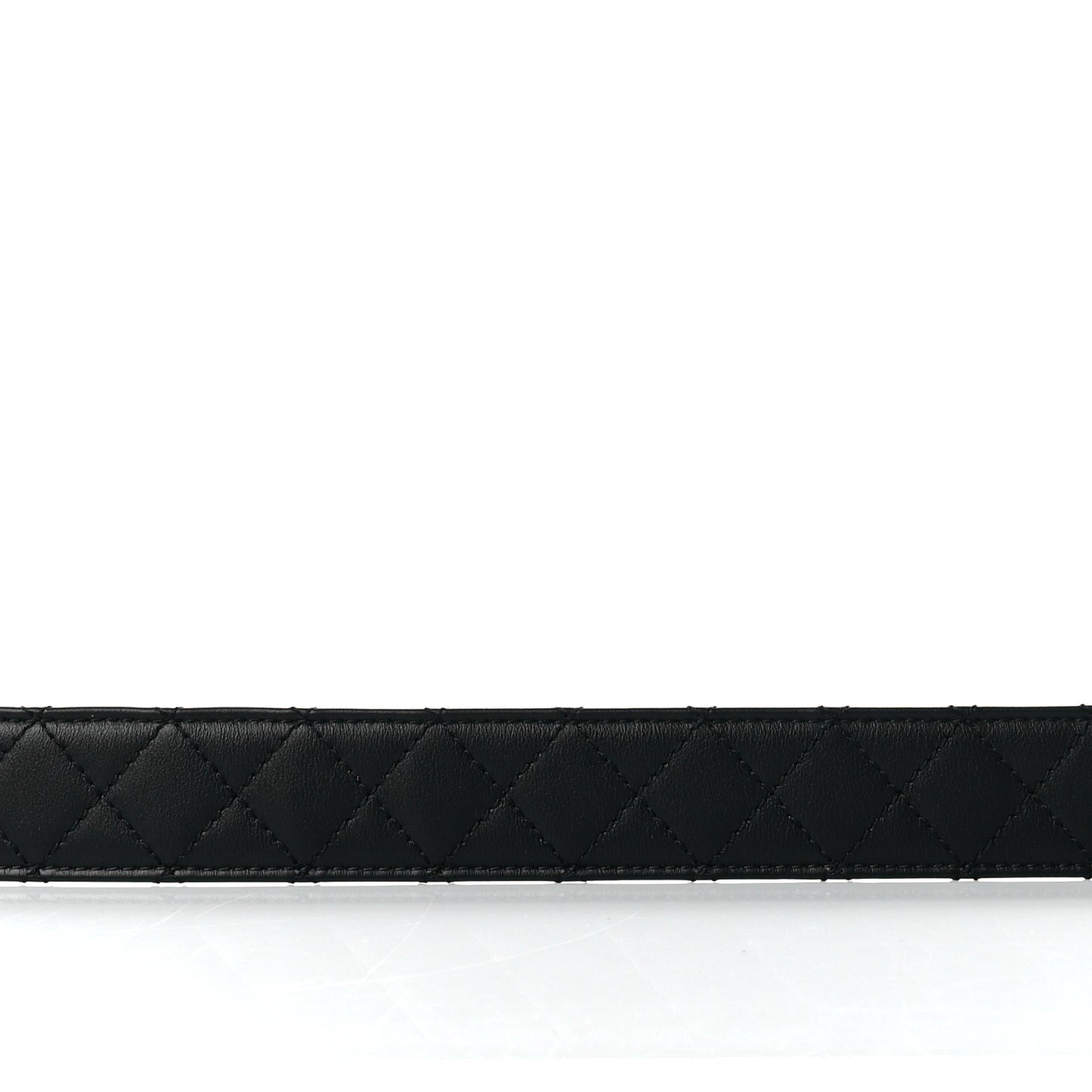 Lambskin Quilted CC Chain Belt 75 30 Black
