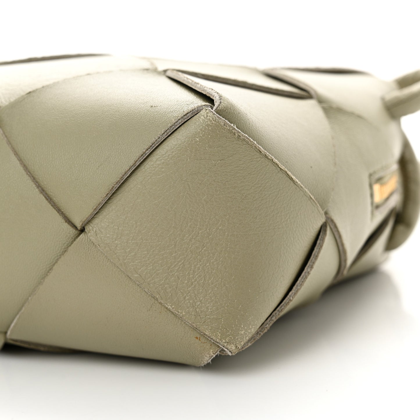 Lambskin Maxi Intrecciato Small Cassette Camera Bag Travertine