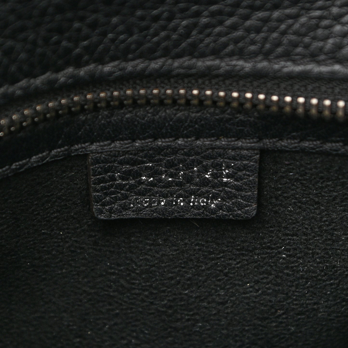 Drummed Calfskin Nano Luggage Black