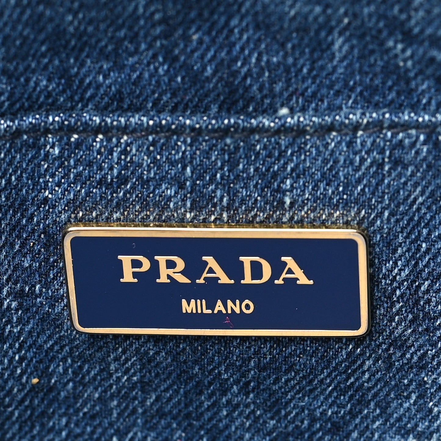 Denim Logo Tote Bleu
