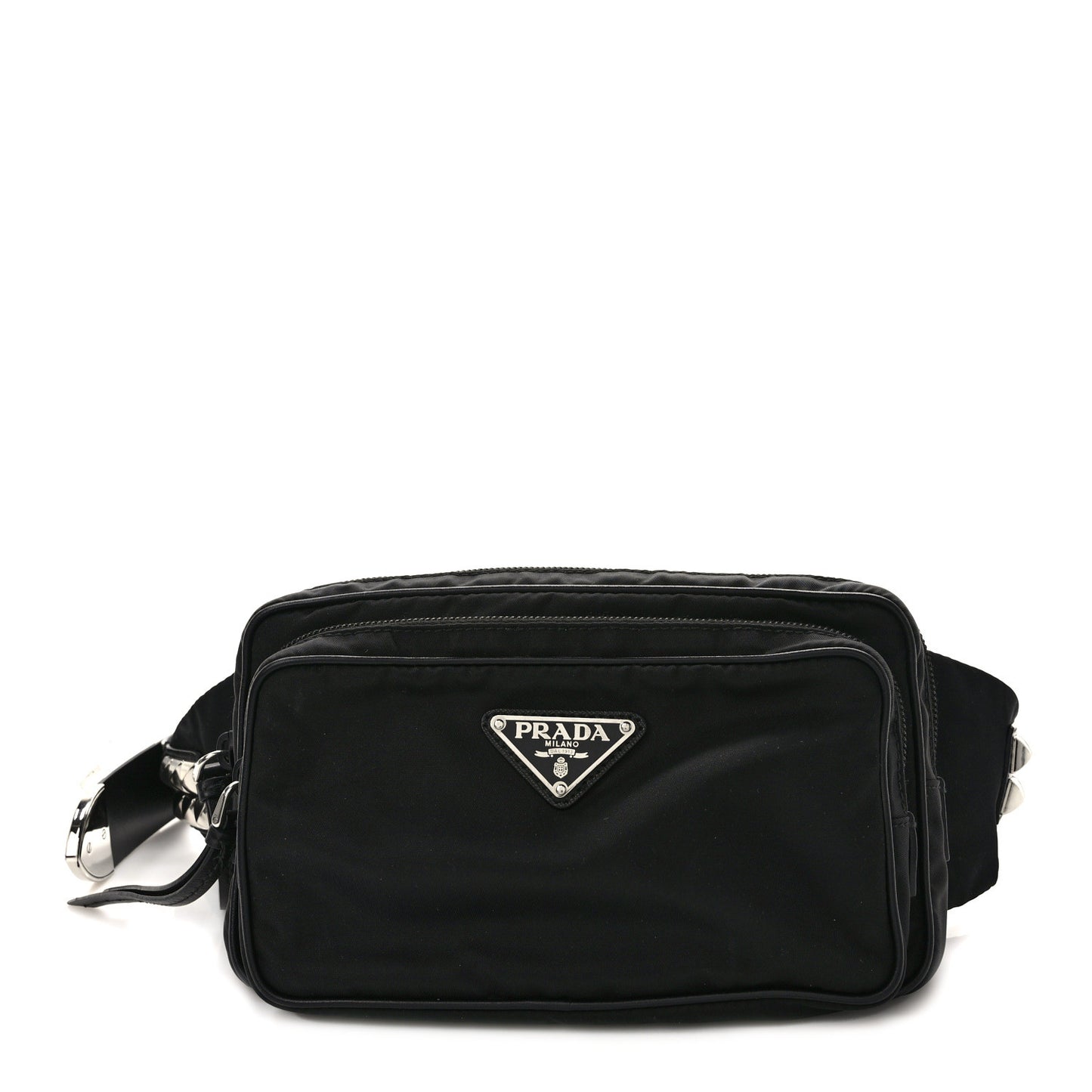 Re-Nylon Saffiano Belt Bag L Black