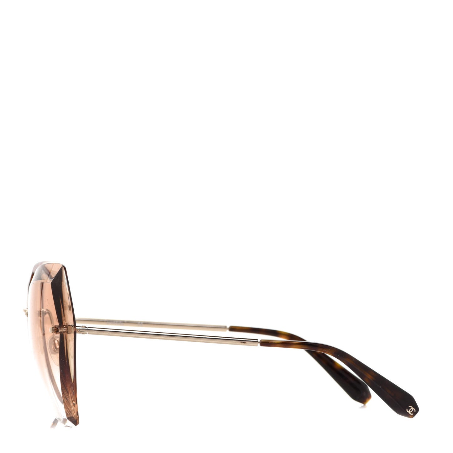 Cat Eye Sunglasses 71180 Gold Brown