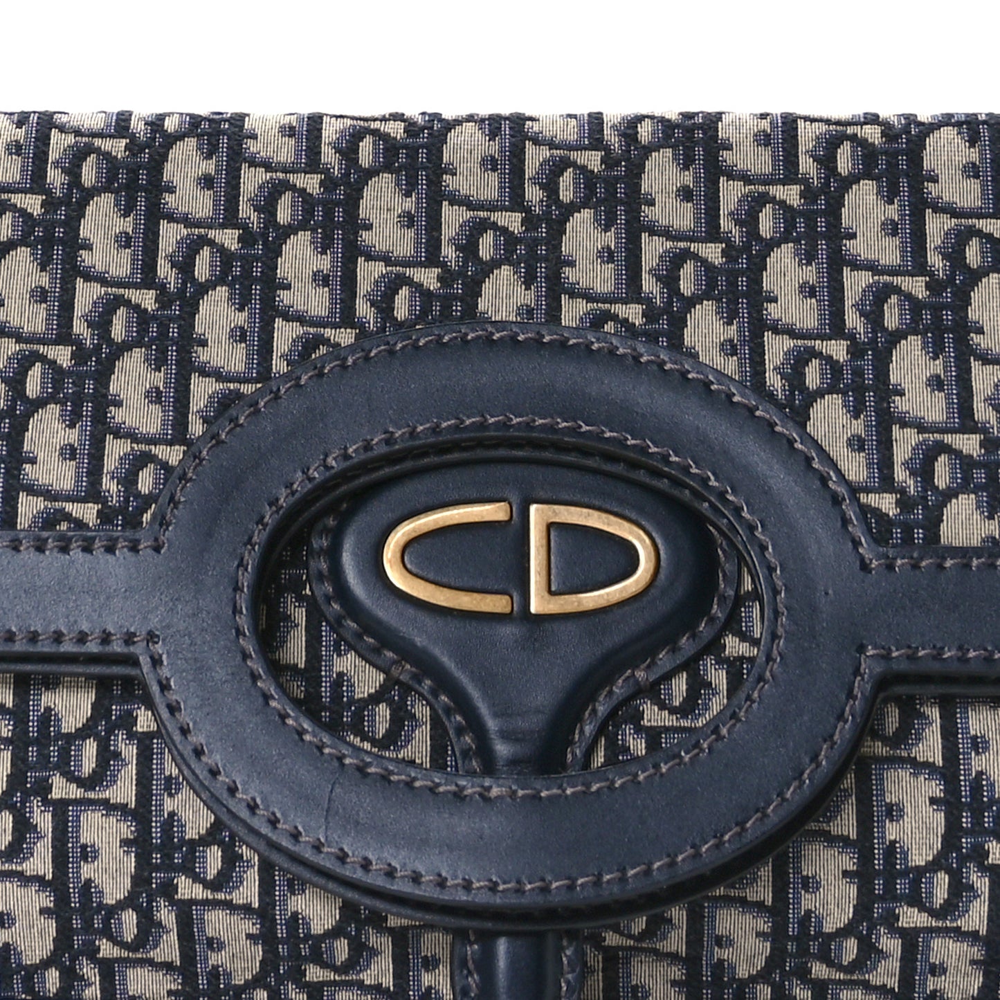 Oblique Fold Over Clutch Blue