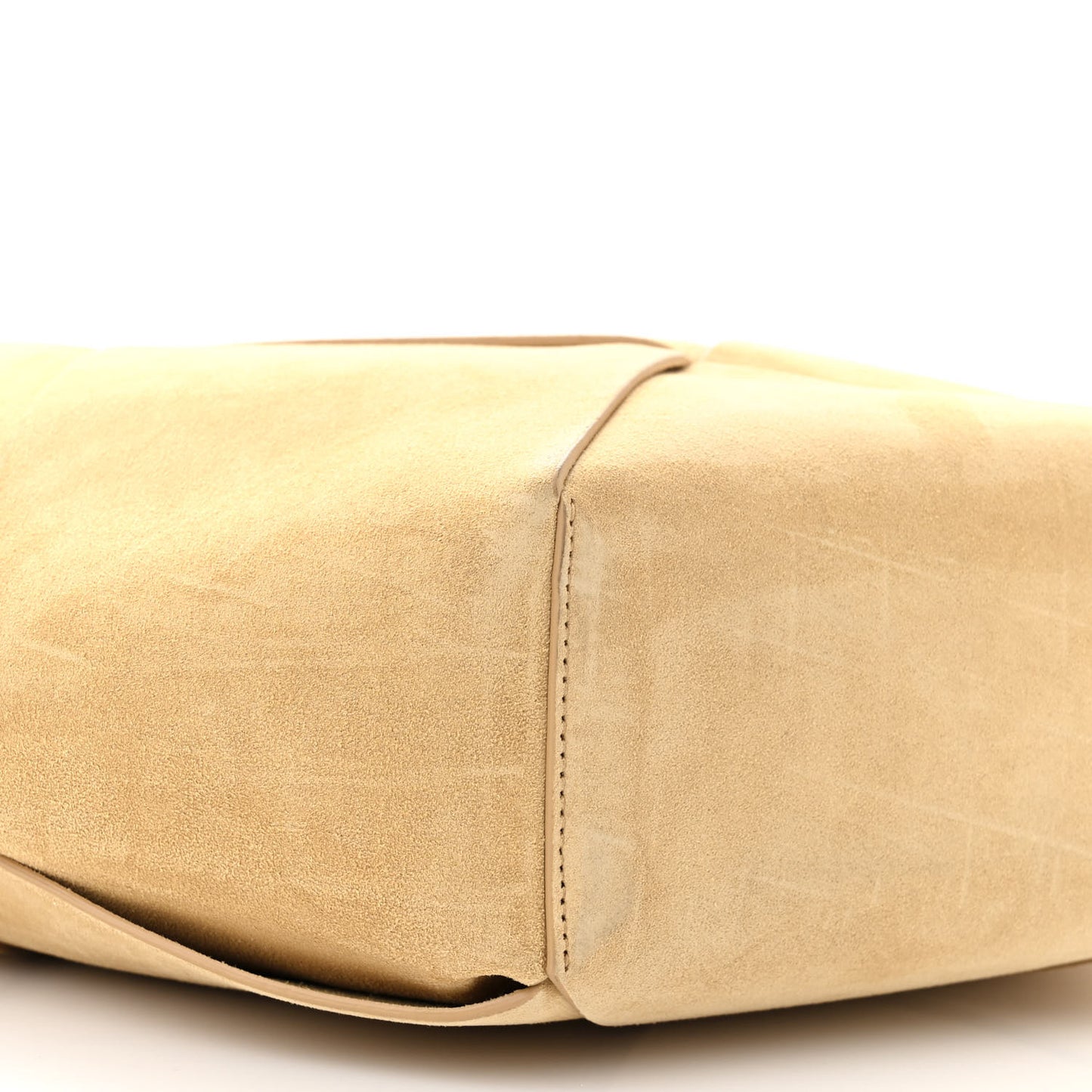Suede Maxi Intrecciato Tote Cane Sugar Tapioca