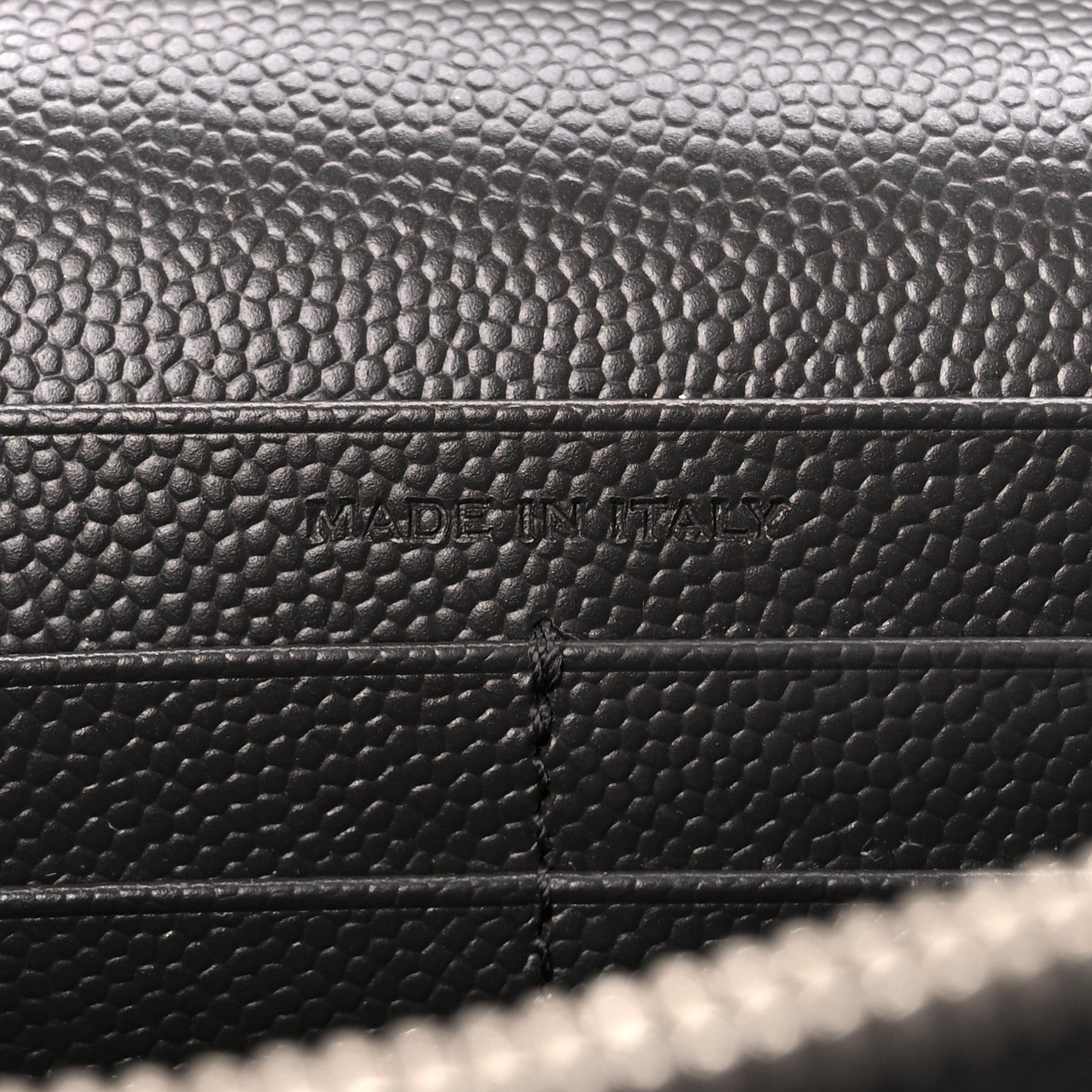 Saint Laurent Grain De Poudre Matelasse Chevron Monogram Chain Wallet Earth 7 of 10