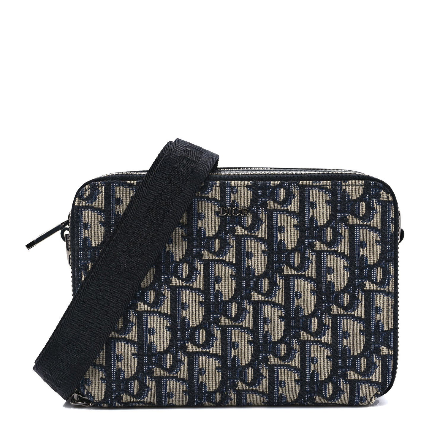 Oblique Pouch Beige Black