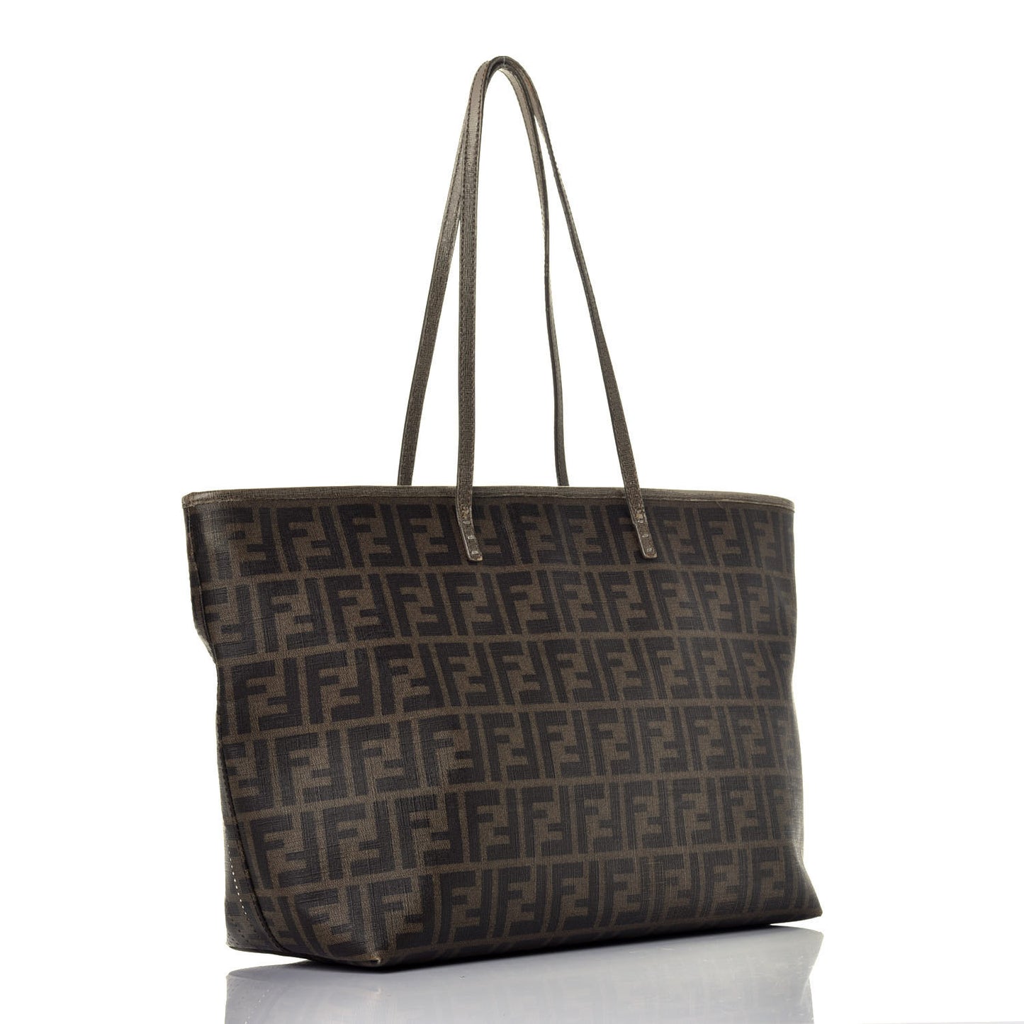 Zucca Lampo Studded Roll Tote Tobacco