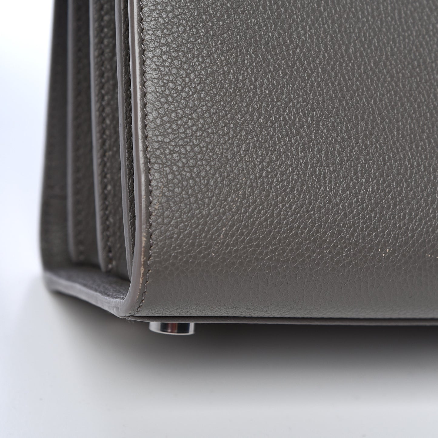 Grained Calfskin Nano Sac De Jour Fog