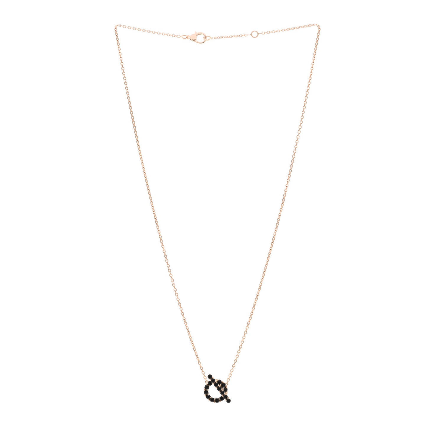 18K Rose Gold Black Spinel Finesse Pendant Necklace