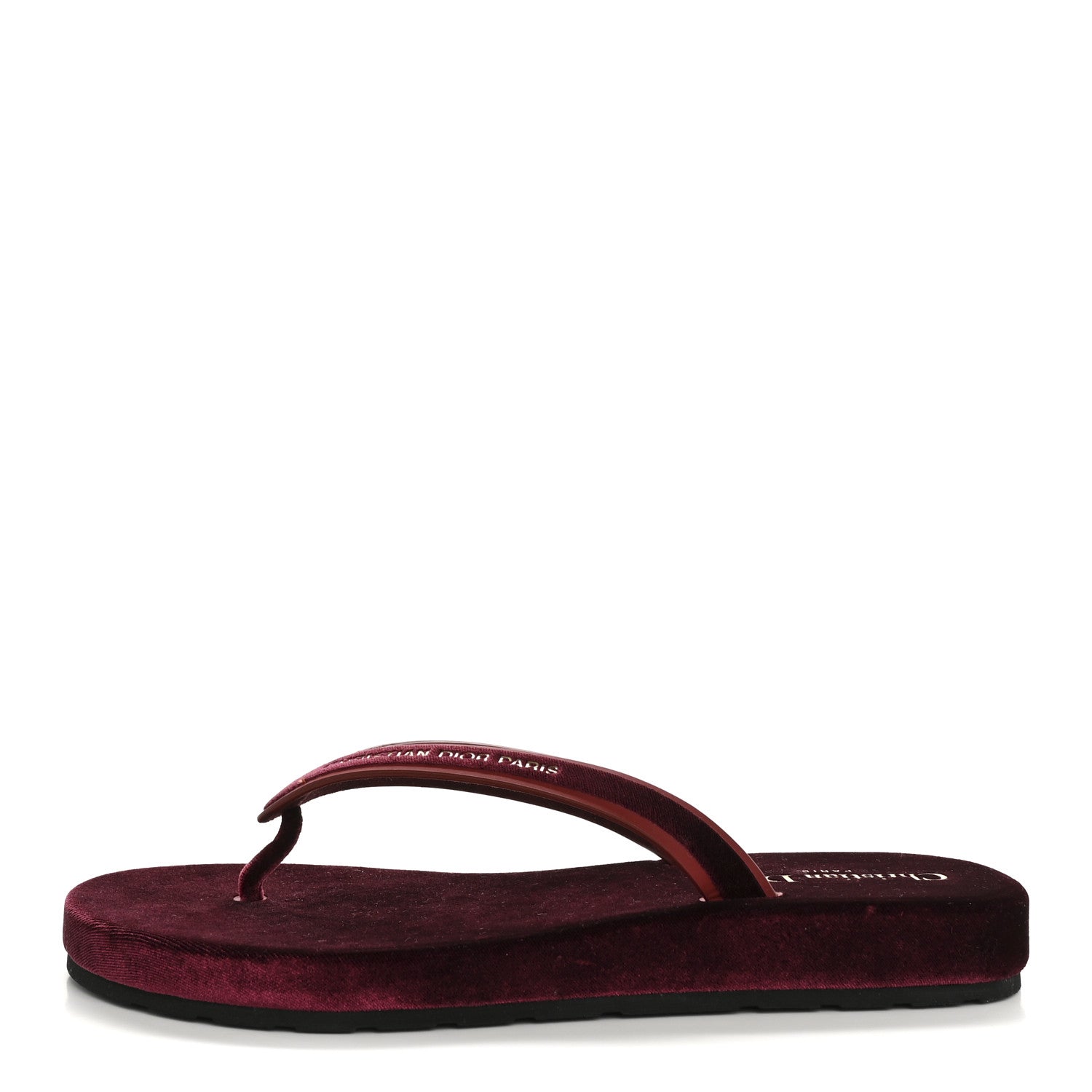 Christian Dior Velvet Diorsea Thong Sandals 39 Scarlet 1774224