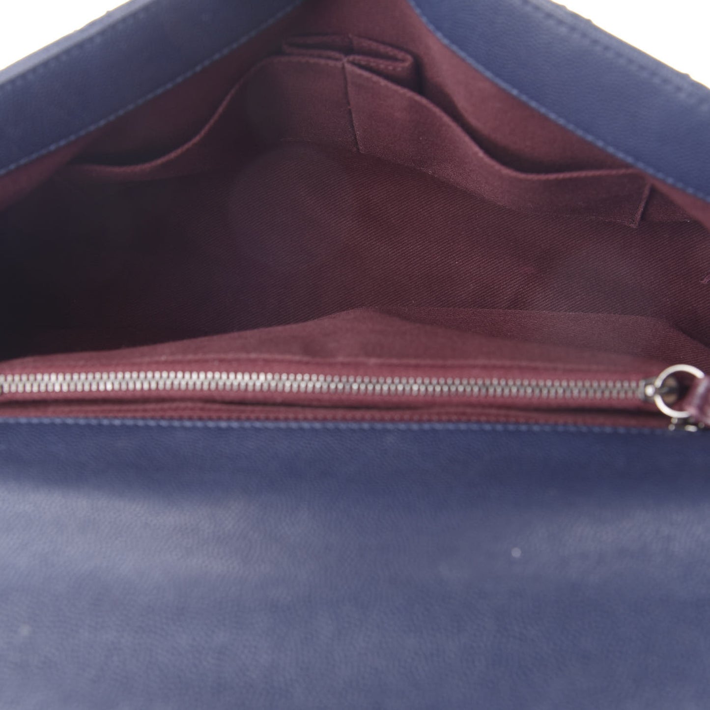 Caviar Quilted Medium Coco Handle Flap Navy Blue