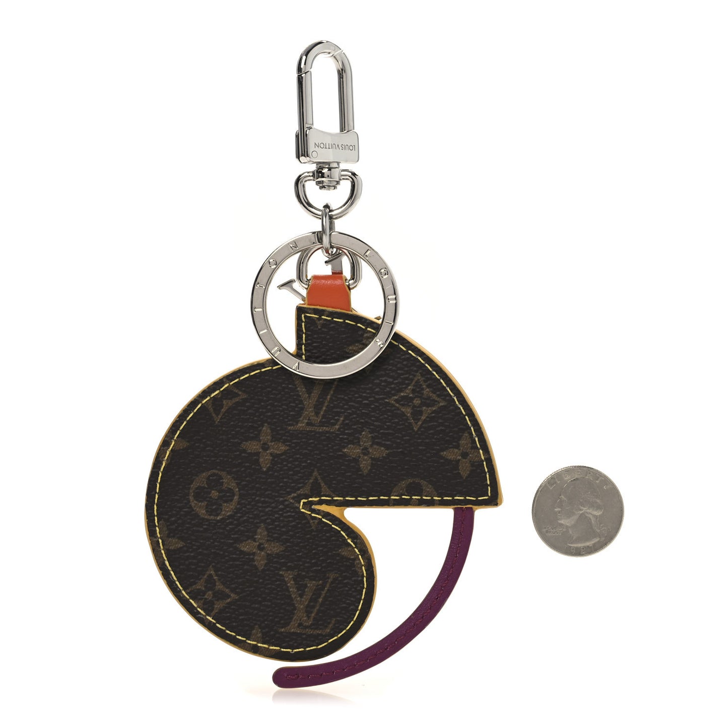 Calfskin Monogram LV Chameleon Bag Charm Key Holder Multicolor