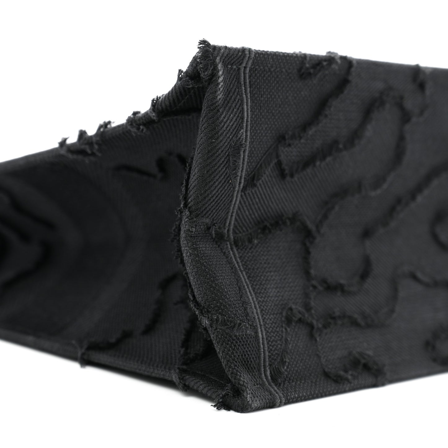 Canvas Embroidered Camouflage Book Tote Black
