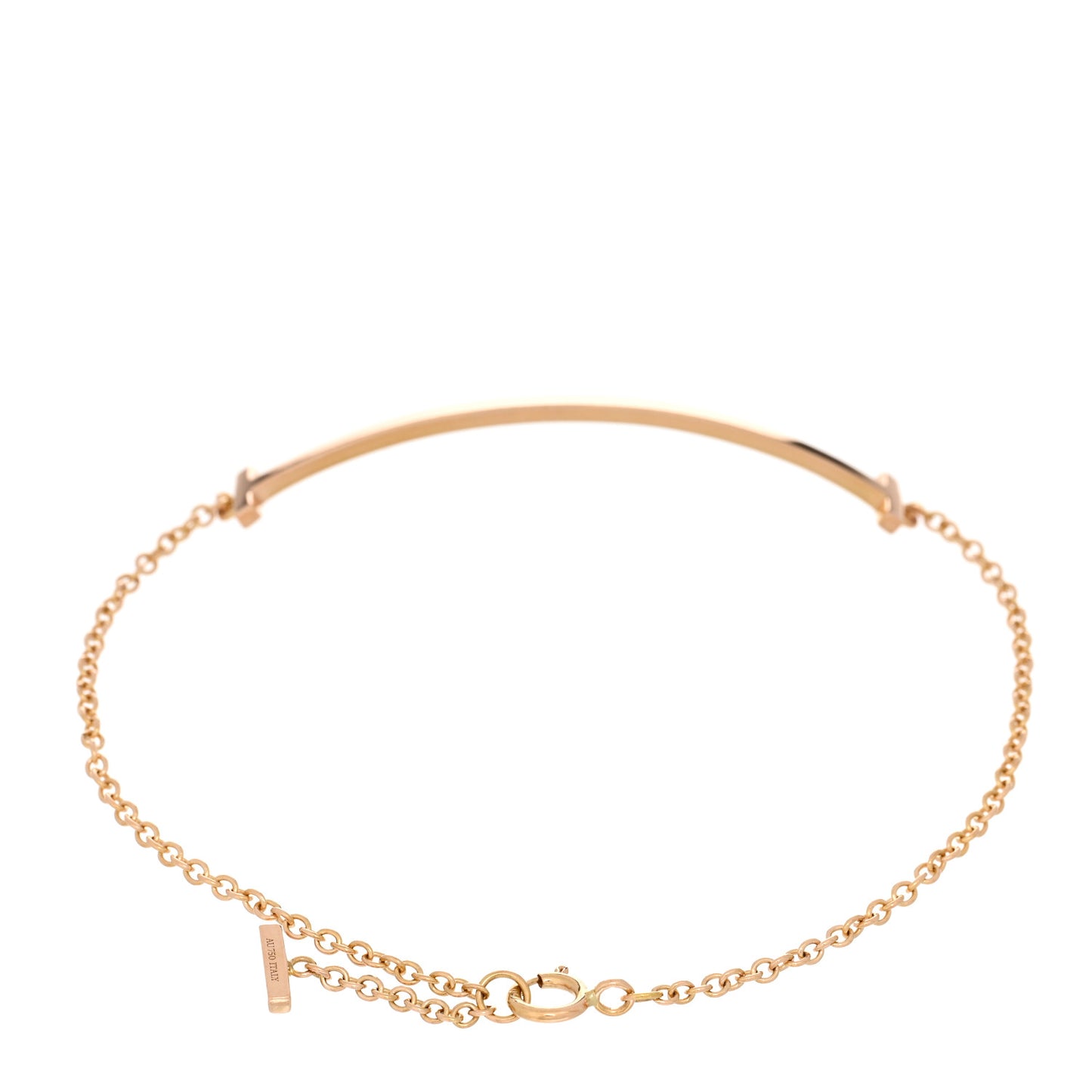 18K Rose Gold T Smile Bracelet