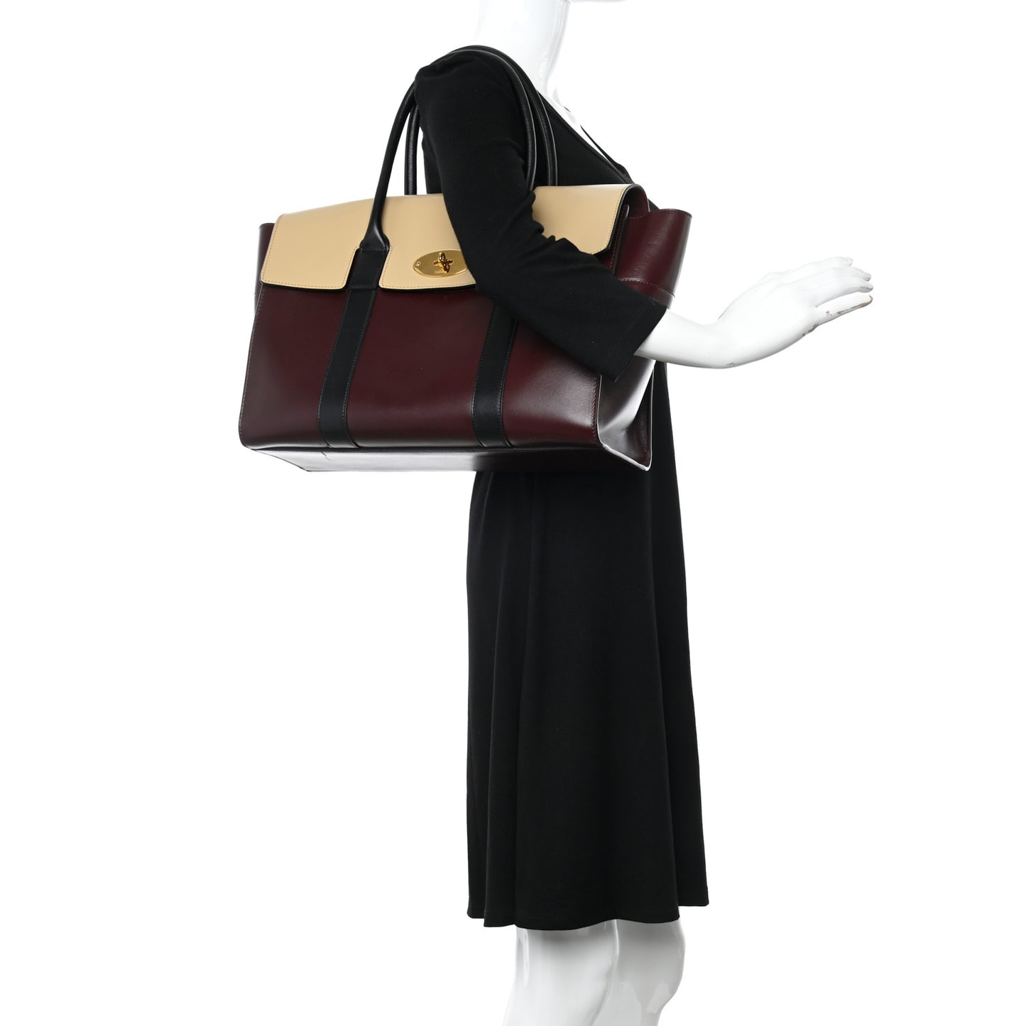 Smooth Calfskin New Bayswater Burgundy