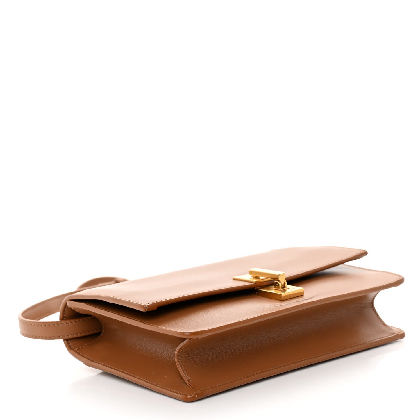 Smooth Calfskin Carre Satchel Cinnamon