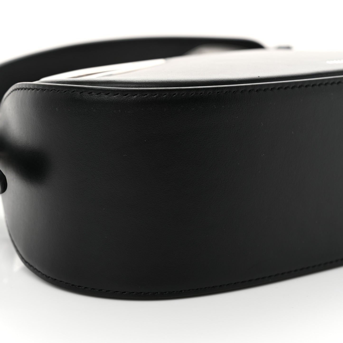 Calfskin Clam Shoulder Bag Black