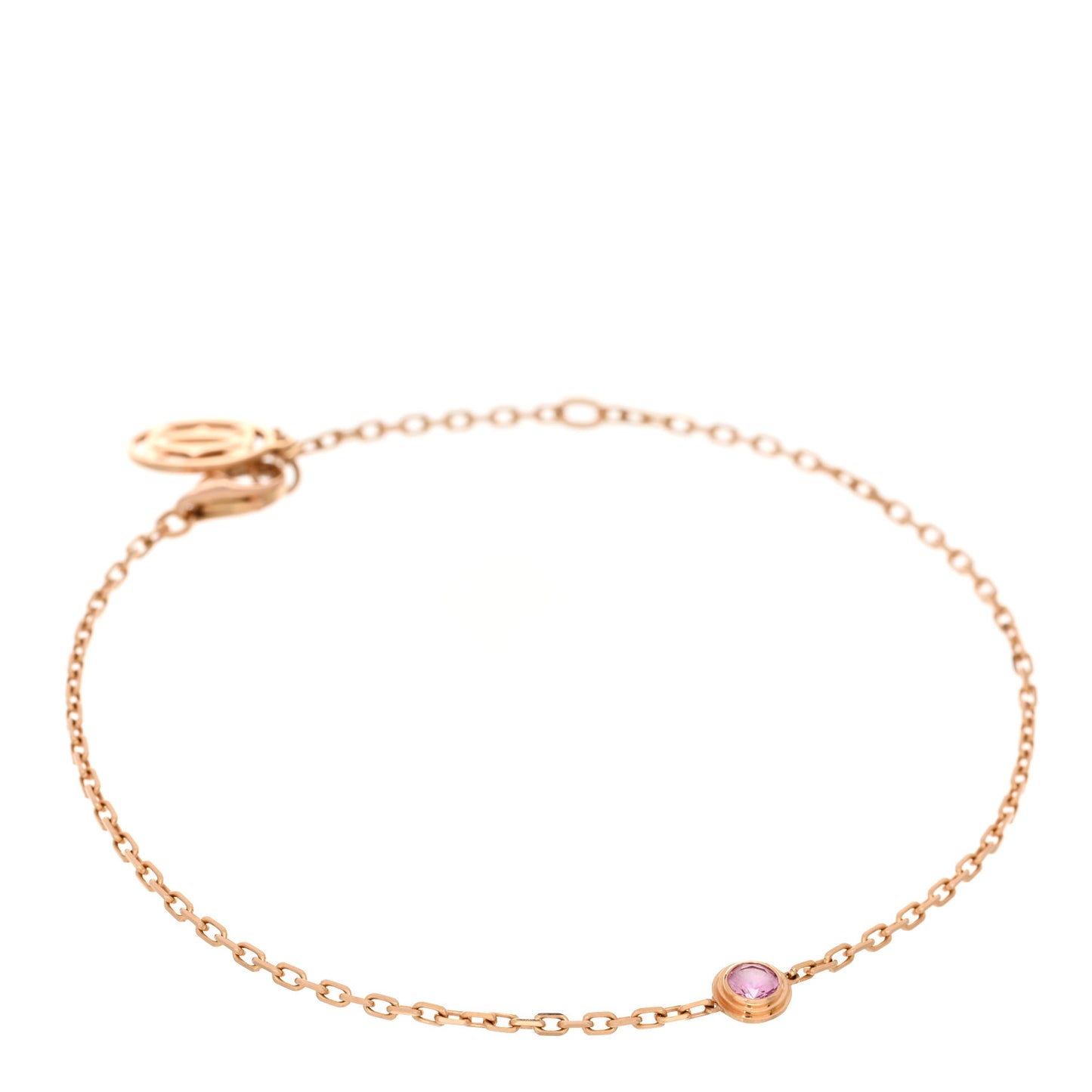 18K Pink Gold Pink Sapphire D'Amour Bracelet