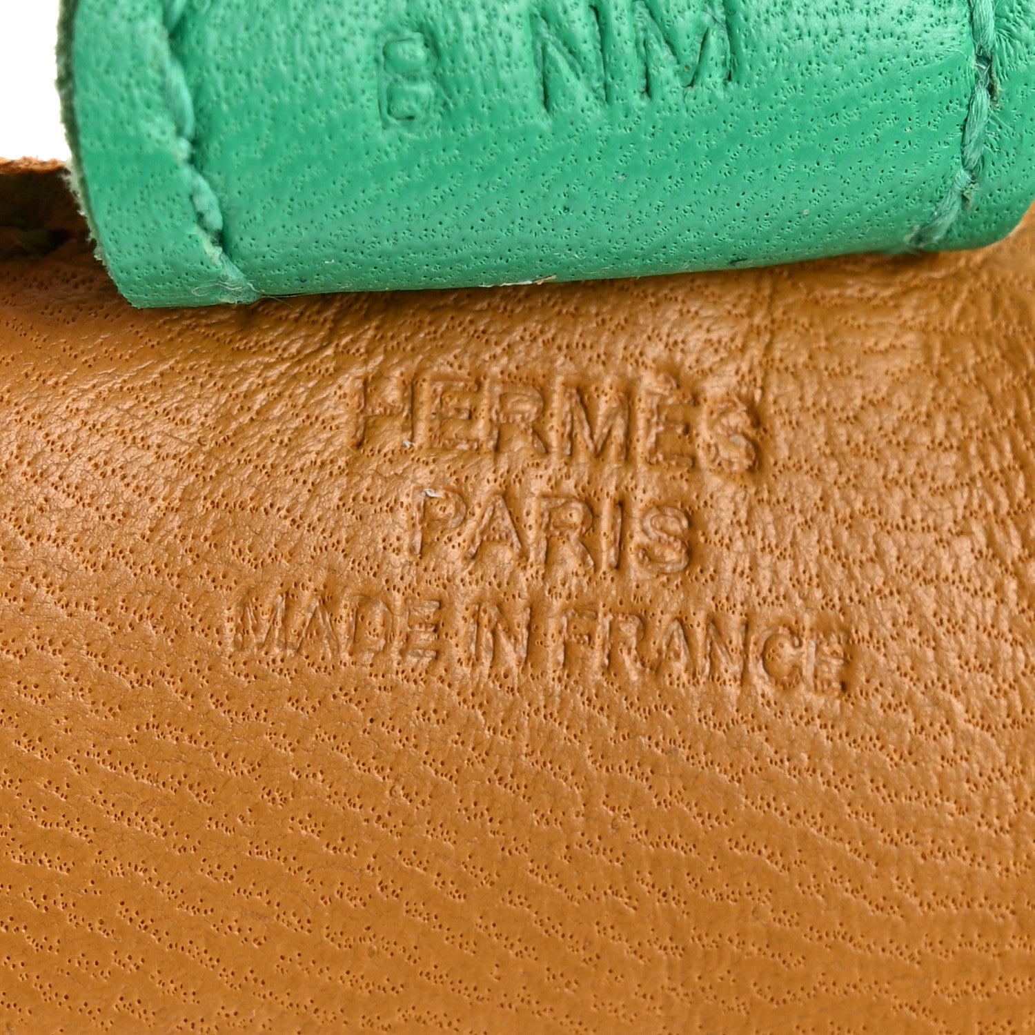 Hermes Milo Lambskin Grigri Rodeo Horse Bag Charm PM Sesame Vert Fizz Menthe 3 of 5