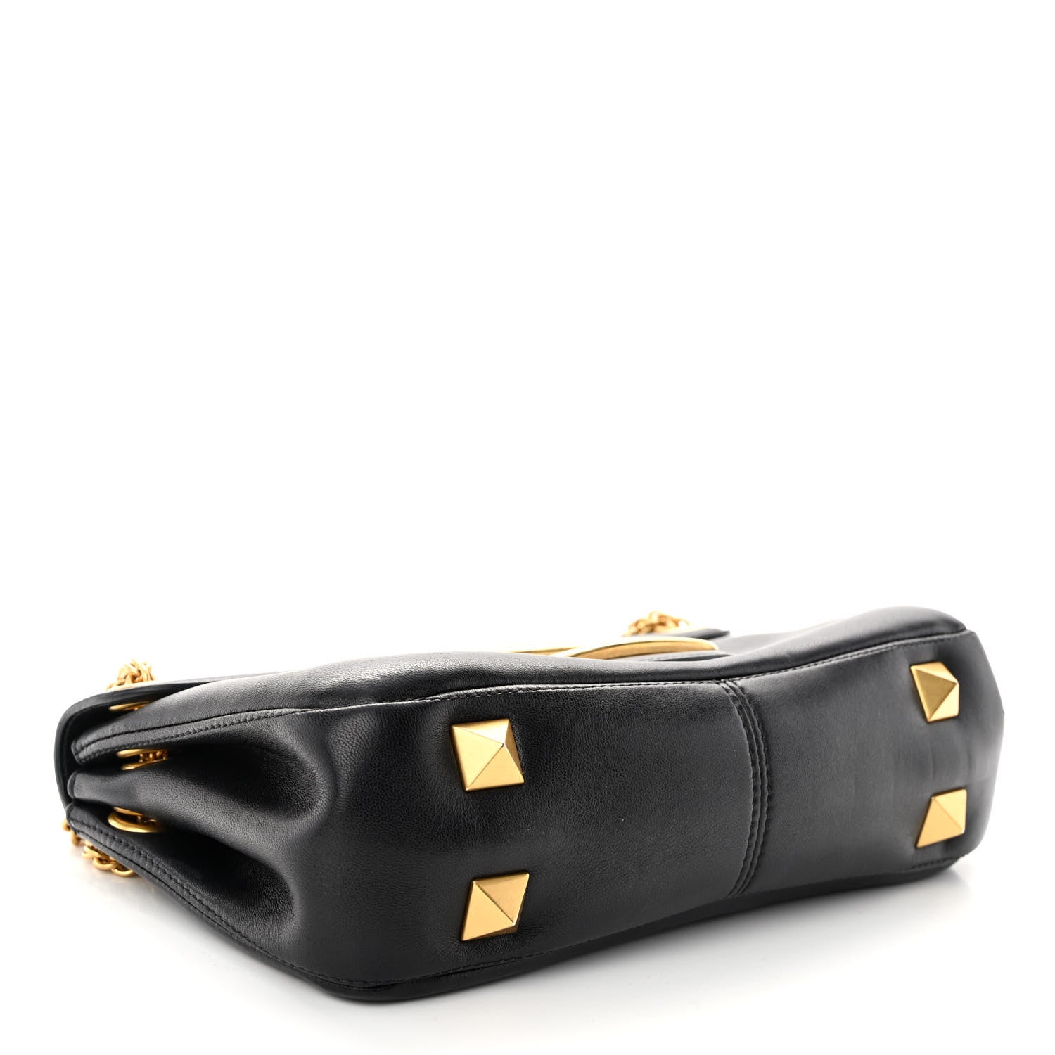 Valentino Garavani Nappa Stud Sign Shoulder Bag Black 4 of 9