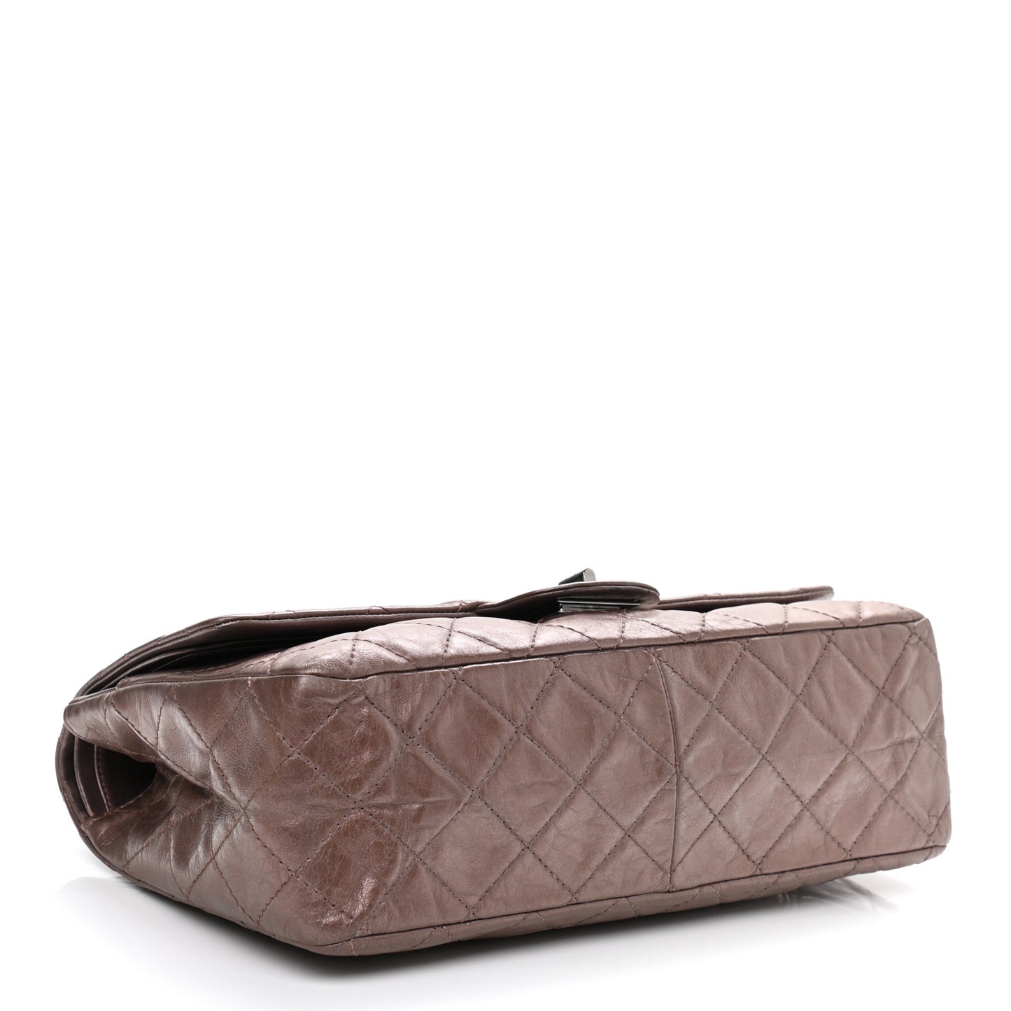 Metallic Aged Calfskin Quilted 2.55 Reissue 227 Flap Rose Fonce