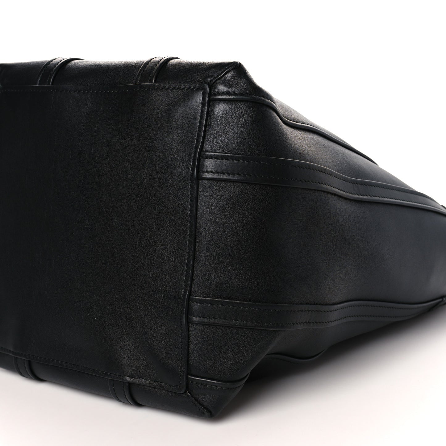 Calfskin Large Laundry Cabas Tote Black