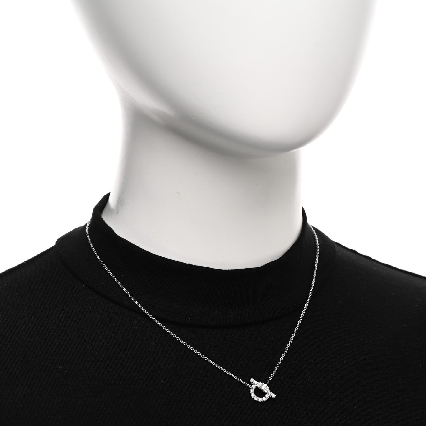 18K White Gold Diamond Finesse Pendant Necklace