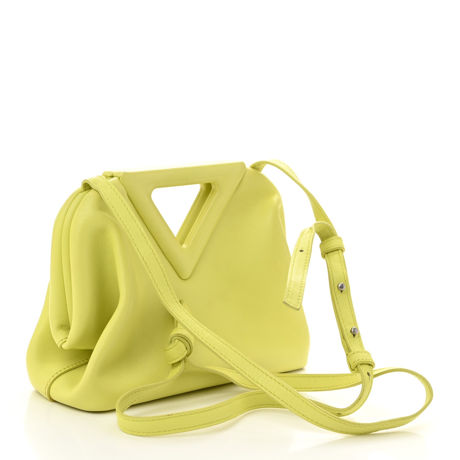 Bottega Veneta Calfskin Small The Point Triangle Bag Seagrass 3 of 13