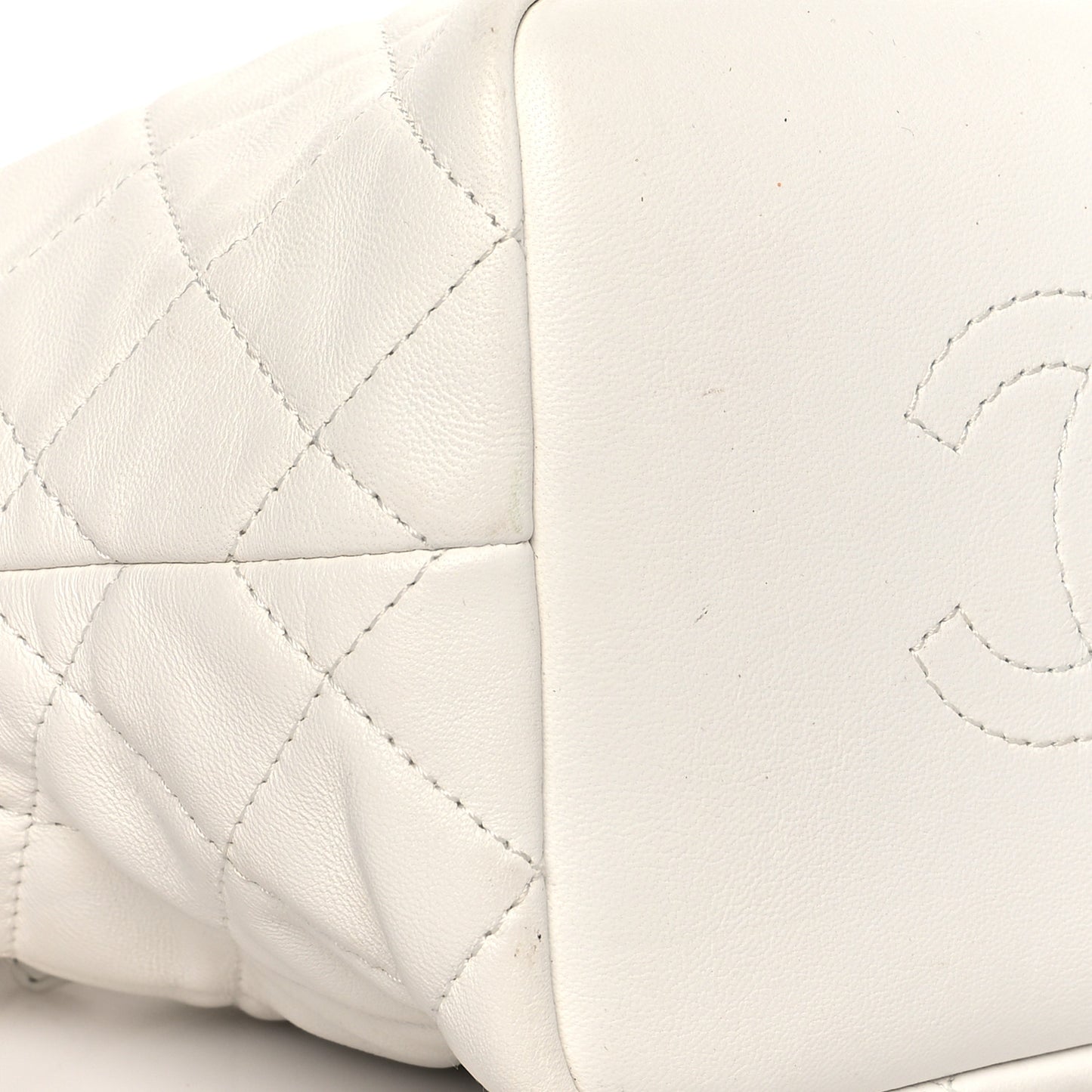 Lambskin Quilted Small Perfect Meeting Hobo White