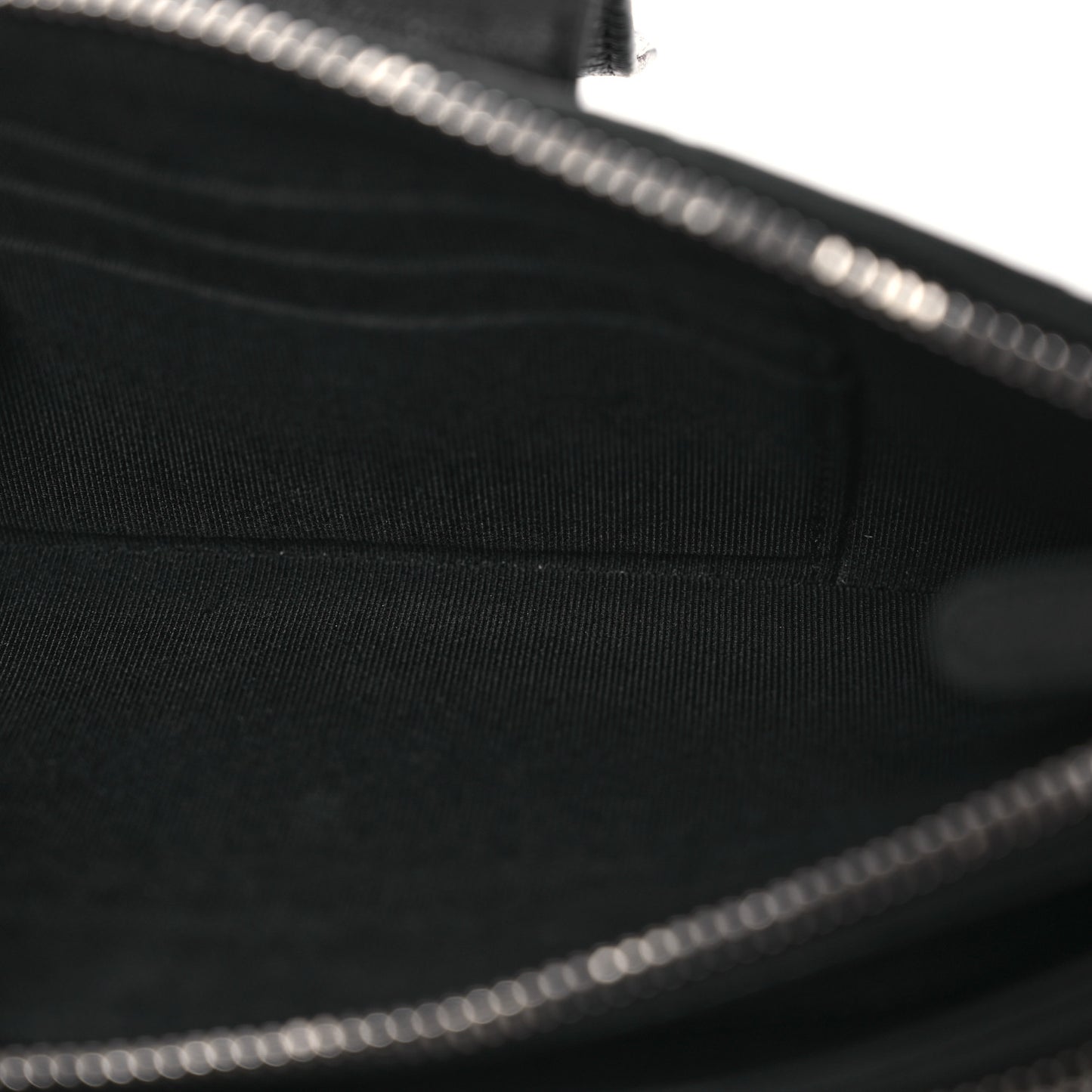 Goatskin Quilted CC Box Clutch With Chain Black